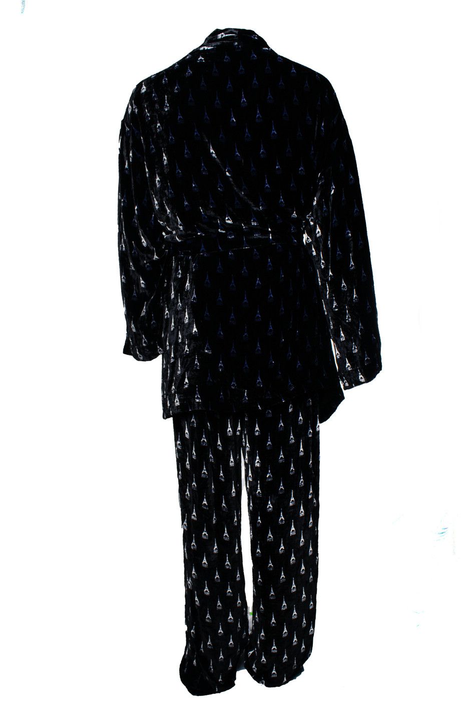 Balenciaga Balenciaga, black velour eiffeltower pyjama suit Size US L / EU 52-54 / 3 - 2 Thumbnail