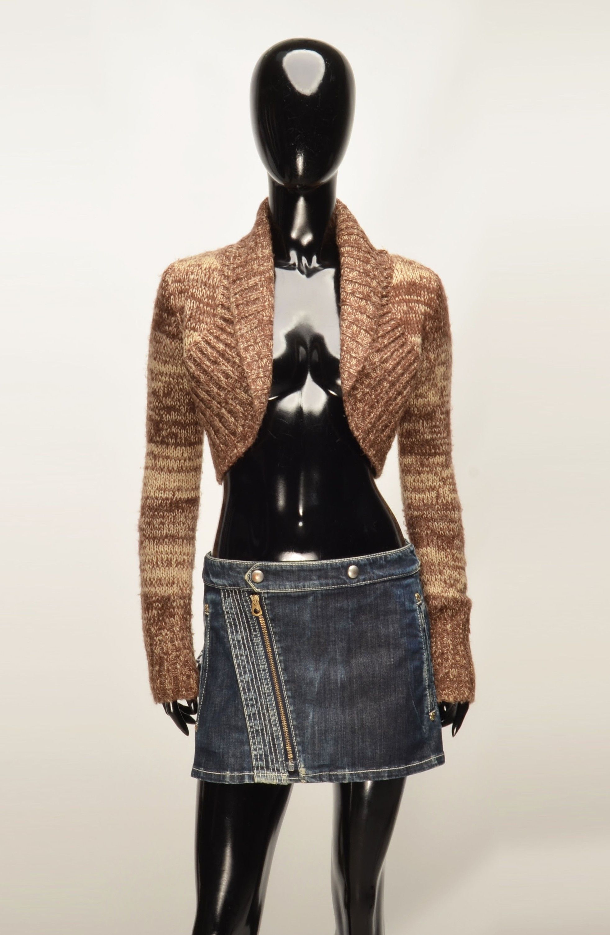 Vintage Vintage Jane Norman Y2K Knitted Cropped Bolero Cardigan Size S / US 4 / IT 40 - 1 Thumbnail