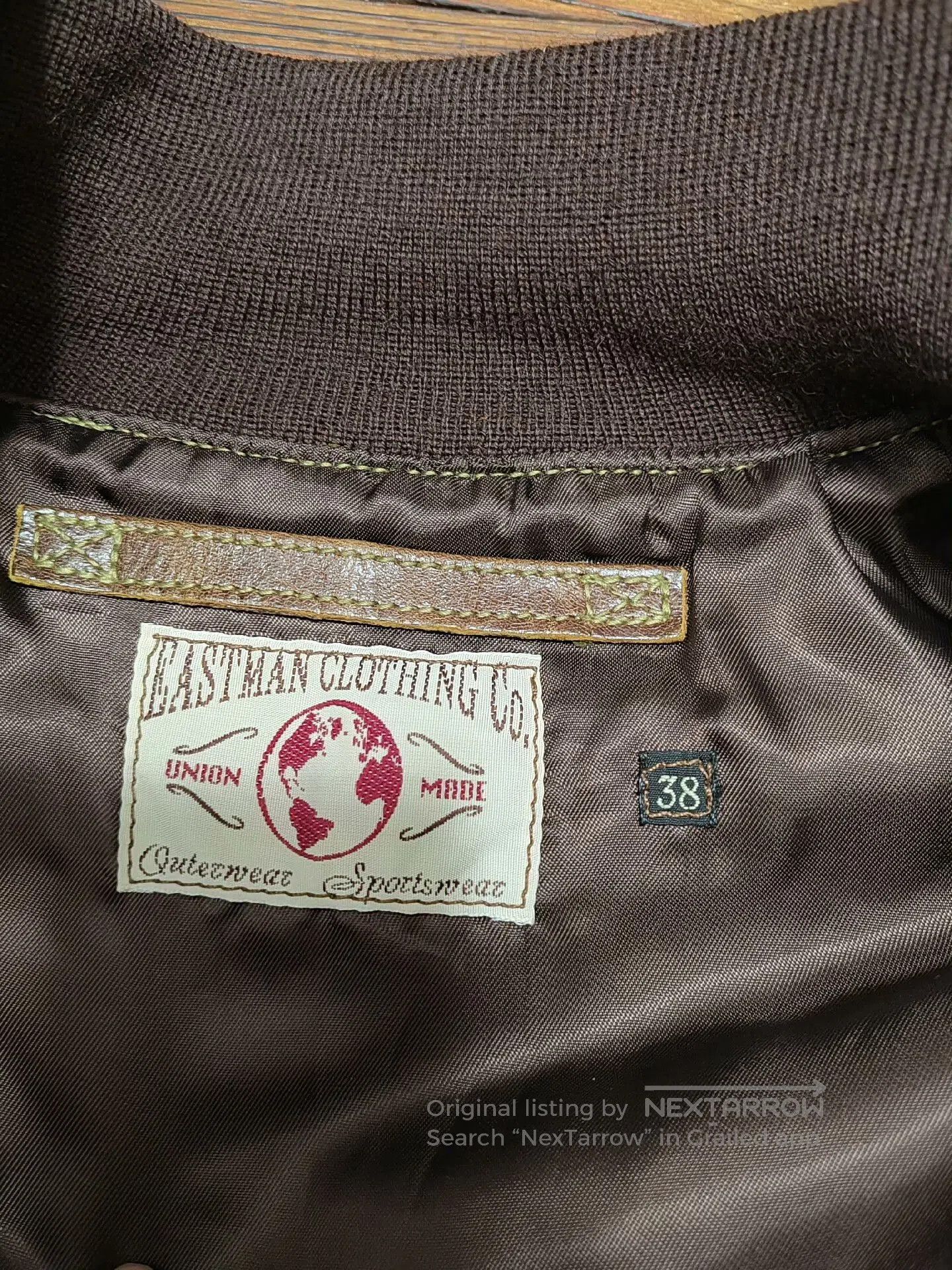 Japanese Brand Eastman A1 Thunderbird Wool Leather Jacket. Size US M / EU 48-50 / 2 - 3 Thumbnail