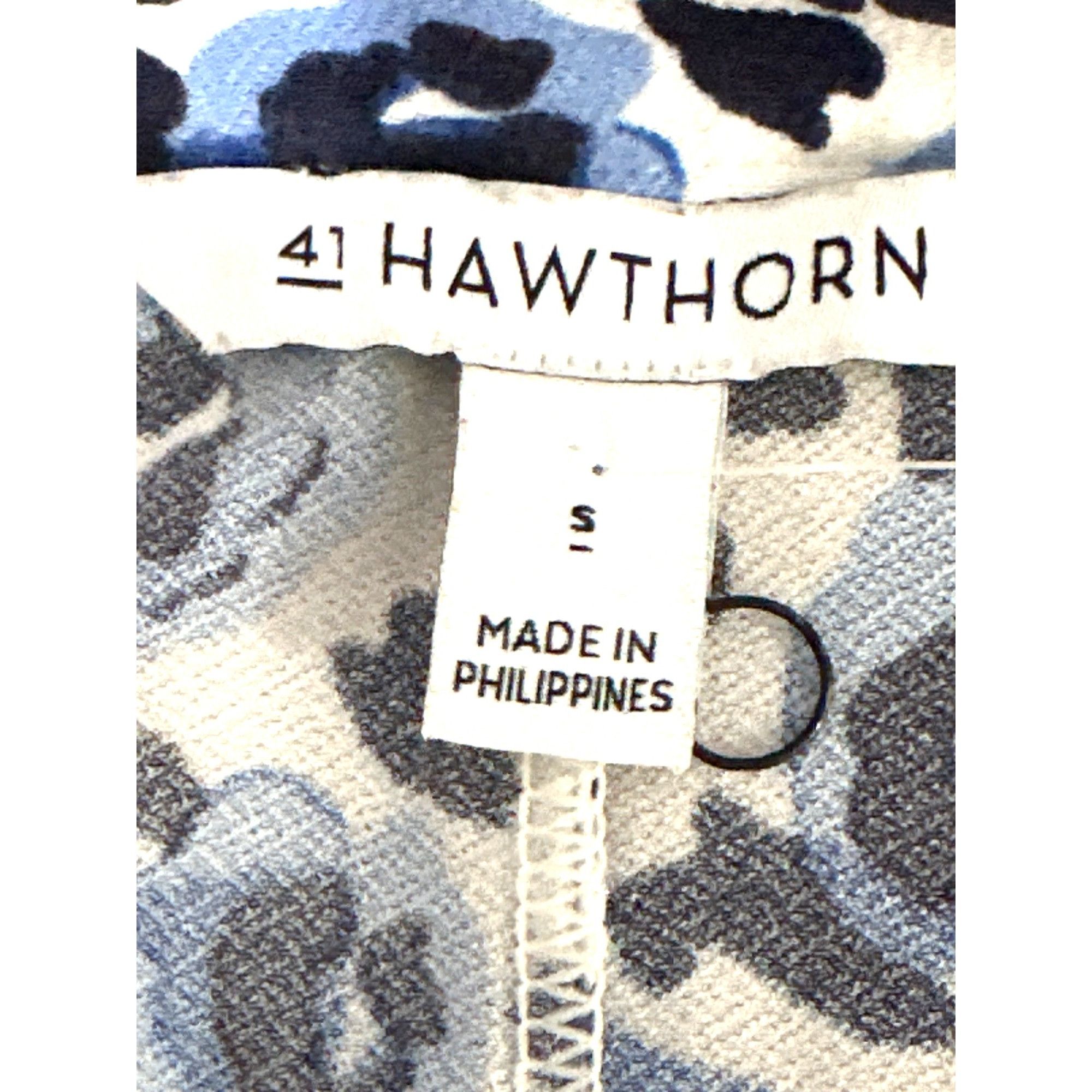 Other 41 Hawthorn Small Blue Black Abstract Leopard Print Wrap Blo Size S / US 4 / IT 40 - 8 Thumbnail