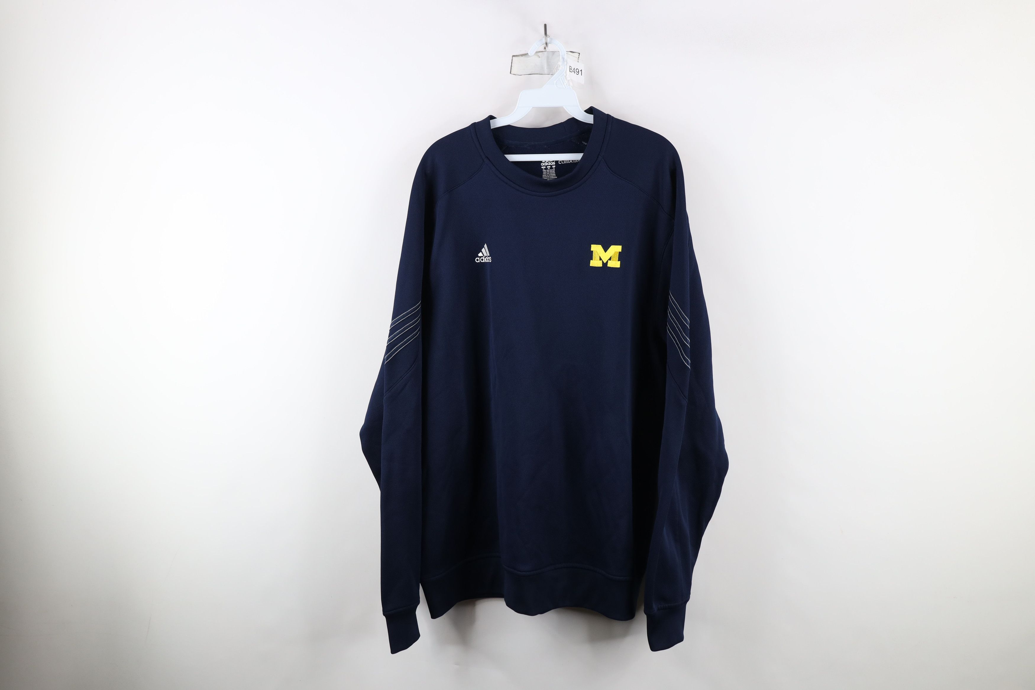 Adidas × Vintage Adidas University of Michigan Football Crewneck Sweatshirt Size US XL / EU 56 / 4 - 1 Thumbnail