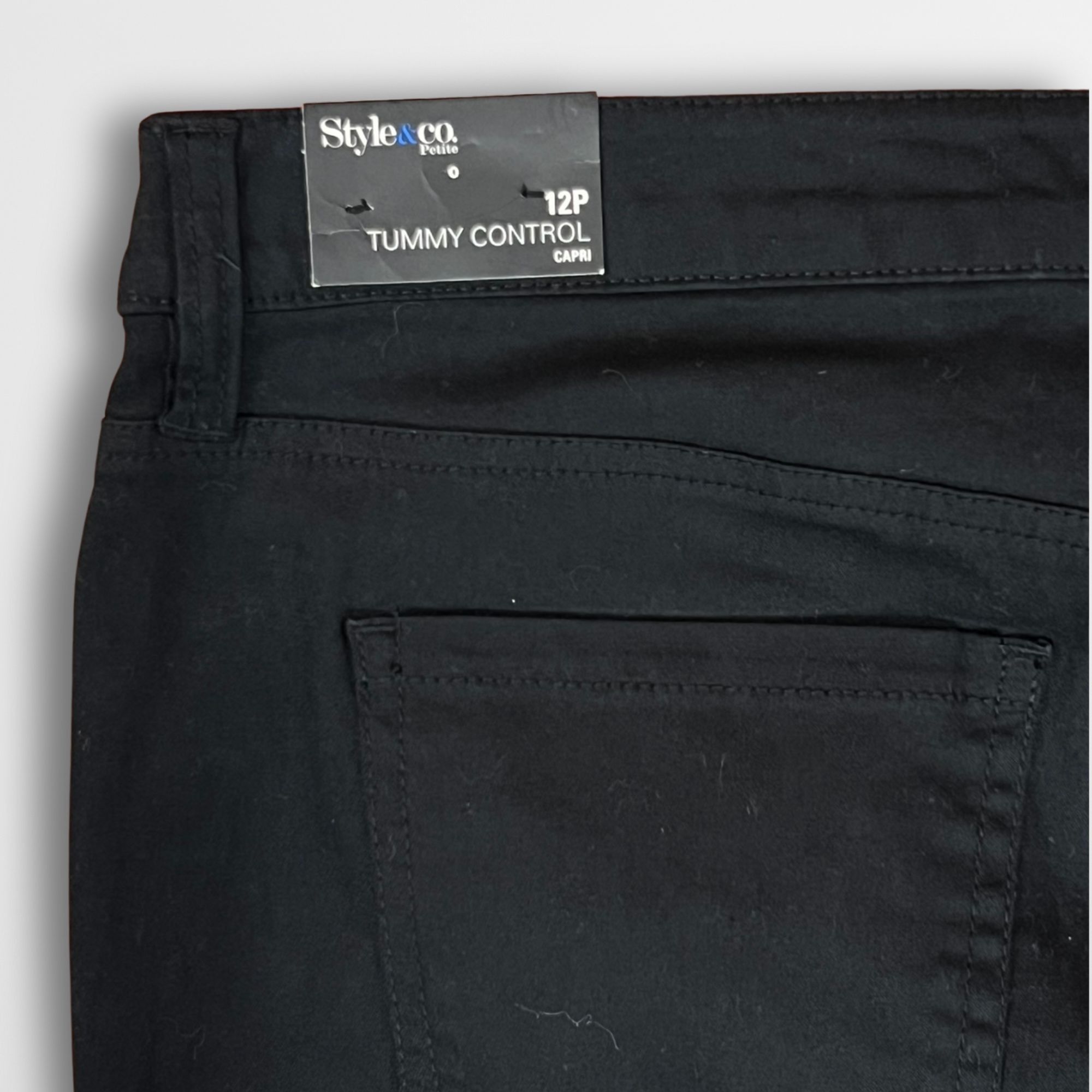 Style & Co NWT Style & Co Women’s Capri Pants Size 12P Black Tummy Cont Size 34" / US 12 / IT 48 - 5 Thumbnail