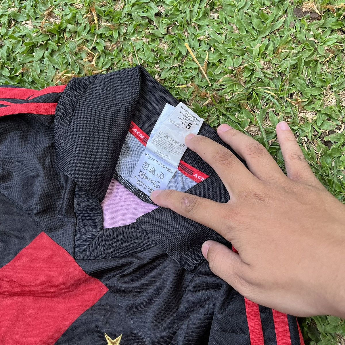 Adidas Vintage Ac milan jersey by adidas Size US L / EU 52-54 / 3 - 8 Thumbnail