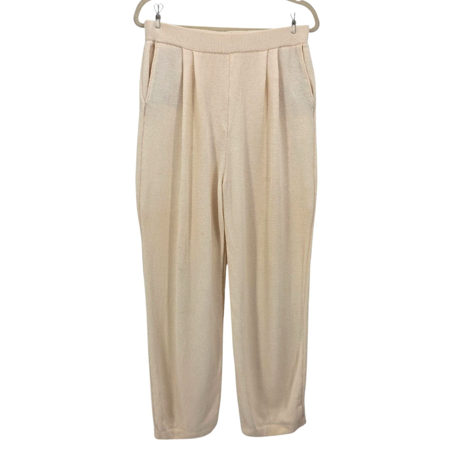 St. John Vintage St. John Basics Womens 14 Pants Ivory Santana Knit Size 36" / US 14 / IT 50 - 11 Thumbnail