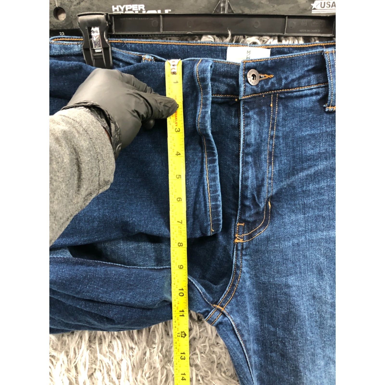 Vintage Mutual Weave The Straight Jeans Mens Regular Size 34x32 Blue Medium Wash Denim Straight 5-Pocket Belt Loops Size US 34 / EU 50 - 4 Thumbnail
