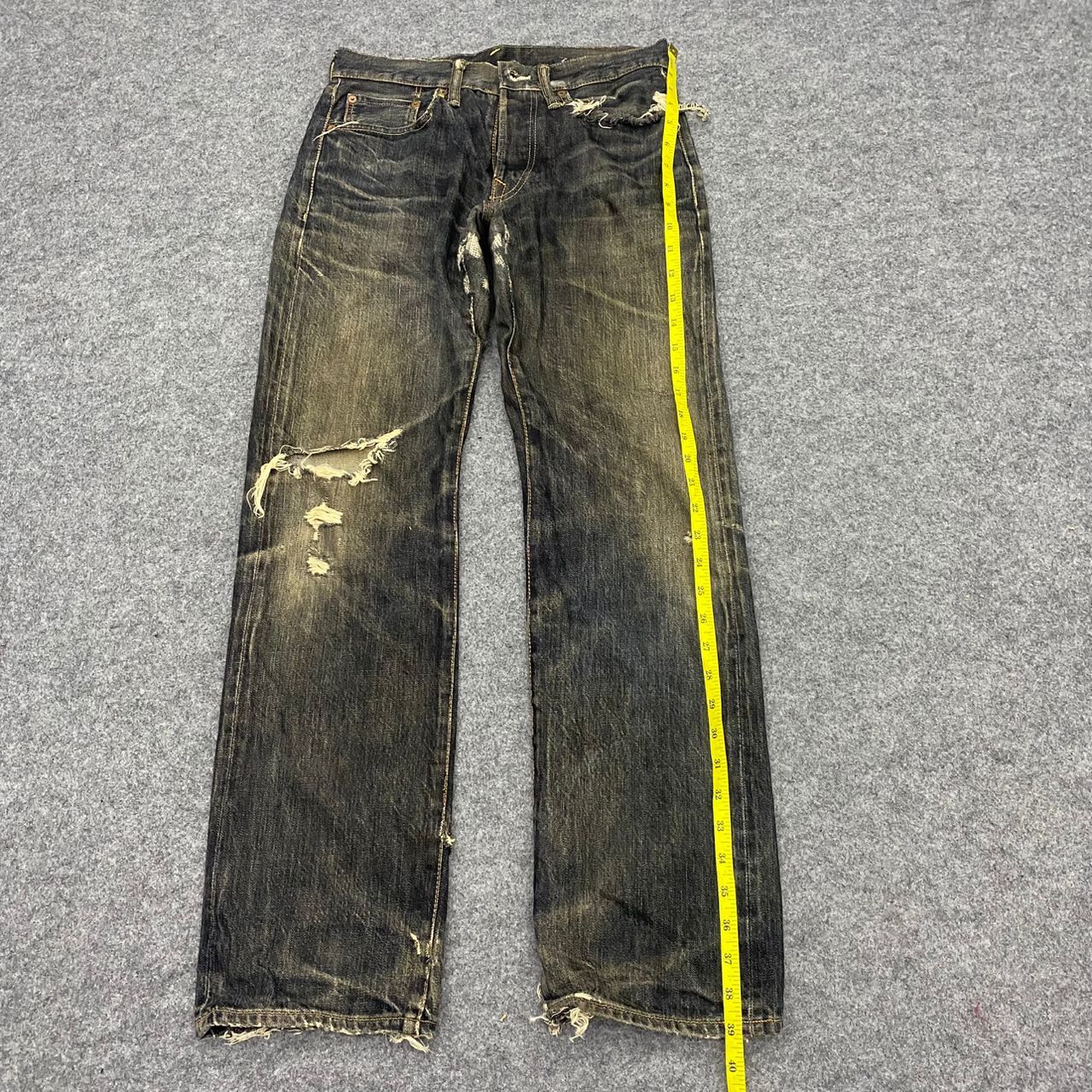 45rpm 💥Best Offer💥Vintage 45 RPM Distressed Denim Size US 29 - 3 Thumbnail