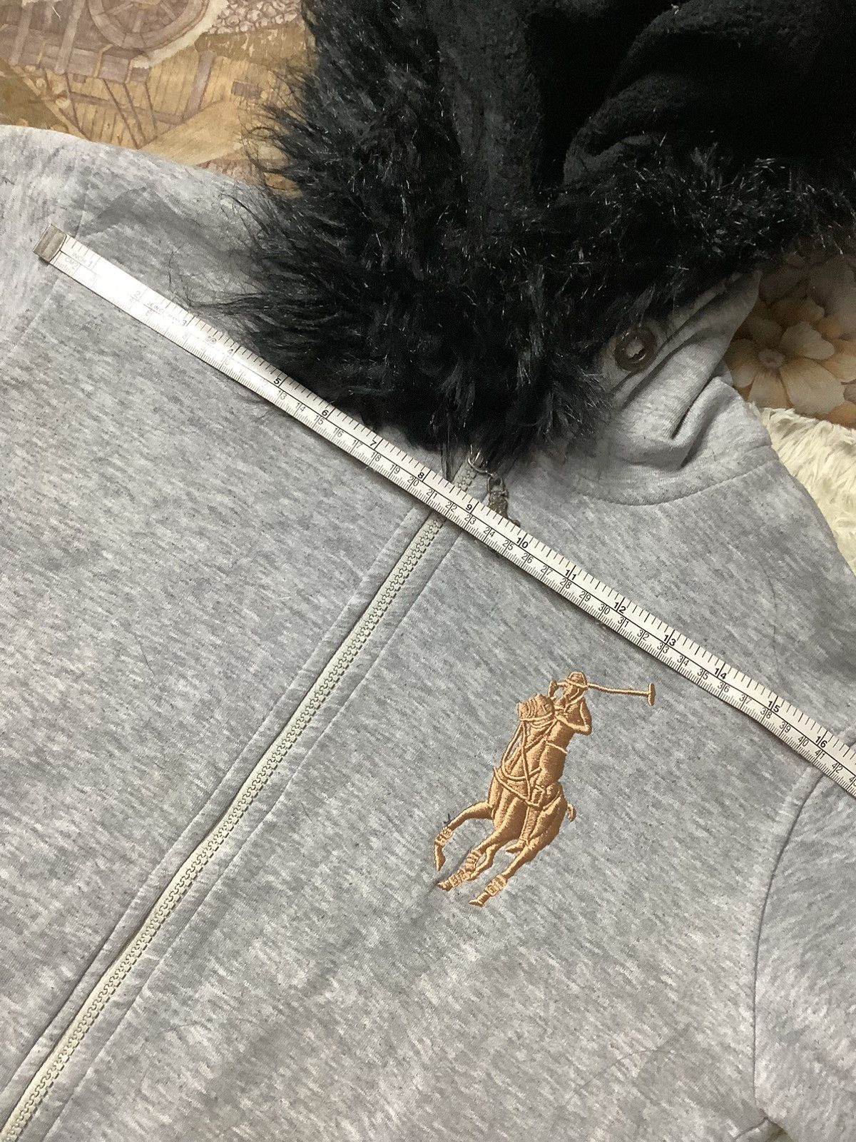 If Six Was Nine × Le Grande Bleu (L.G.B.) × Polo Ralph Lauren Polo Ralph Lauren Zipper Fur Faux If6w9 Hoodie Style Size US M / EU 48-50 / 2 - 14 Thumbnail