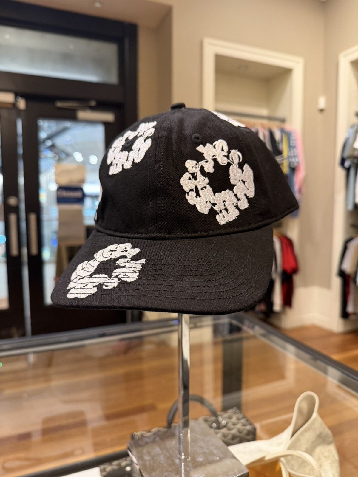 DENIM TEARS Denim Tears Cotton Wreath Cap - Black Size ONE SIZE - 1 Thumbnail
