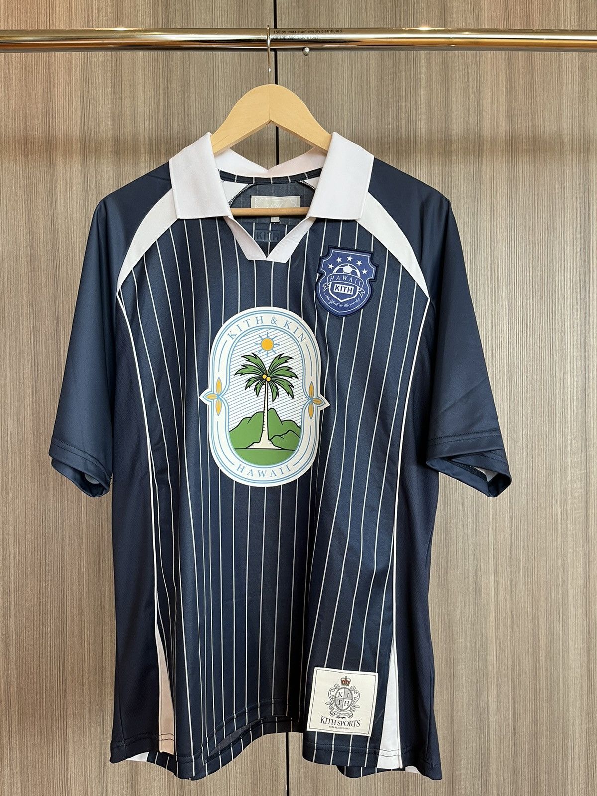 Kith Kith Hawaii Ripple Navy White Soccer Jersey Size US L / EU 52-54 / 3 - 1 Thumbnail