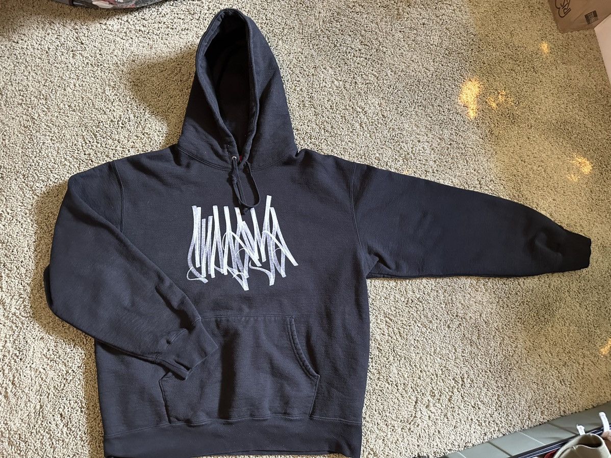 image of Supreme Graffiti Hoodie in Black, Men's (Size XL)