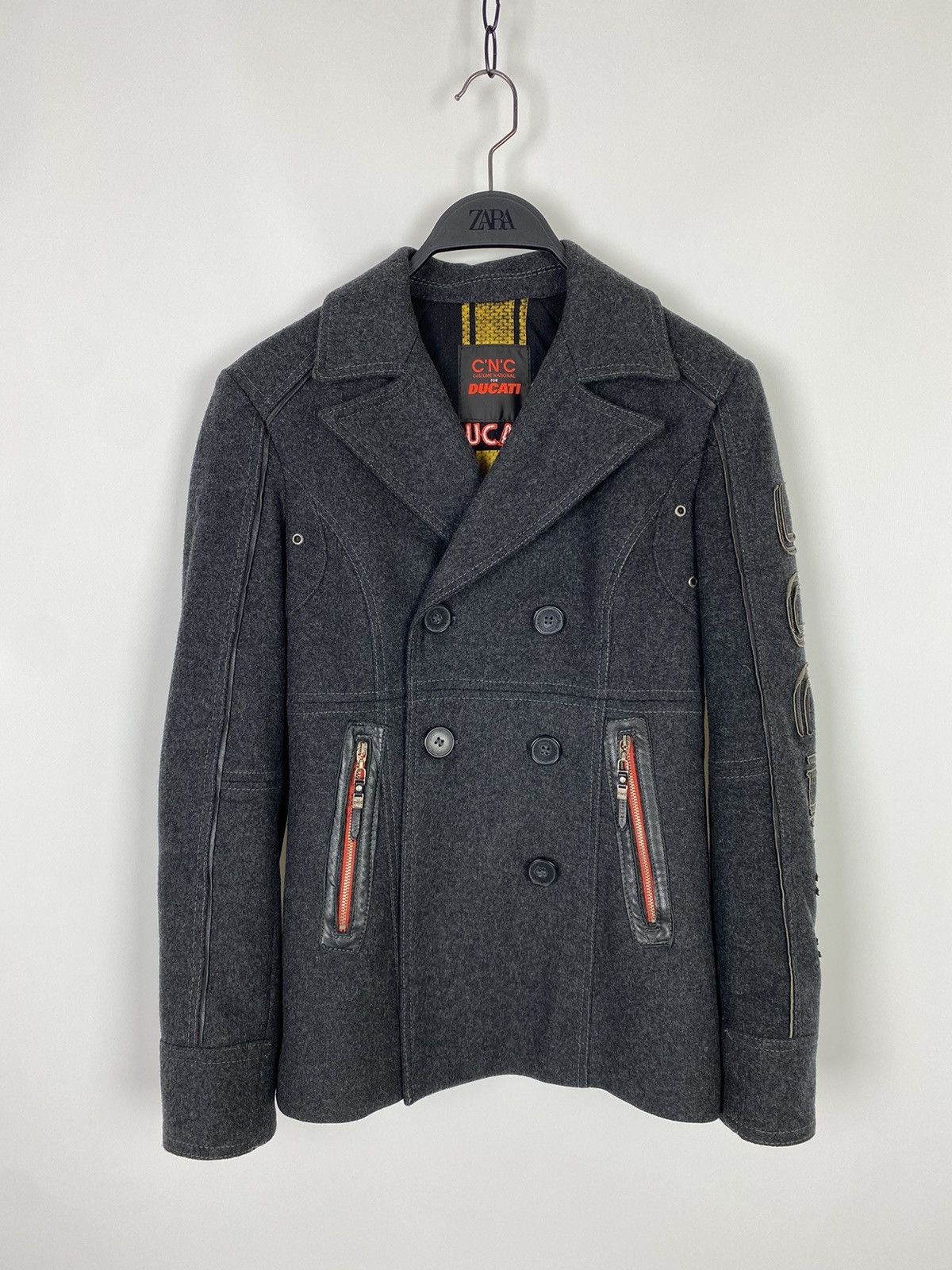 Costume National Y2K Vintage C’N’C for Ducati Double Breasted Wool Rider Coat Size S / US 4 / IT 40 - 4 Thumbnail
