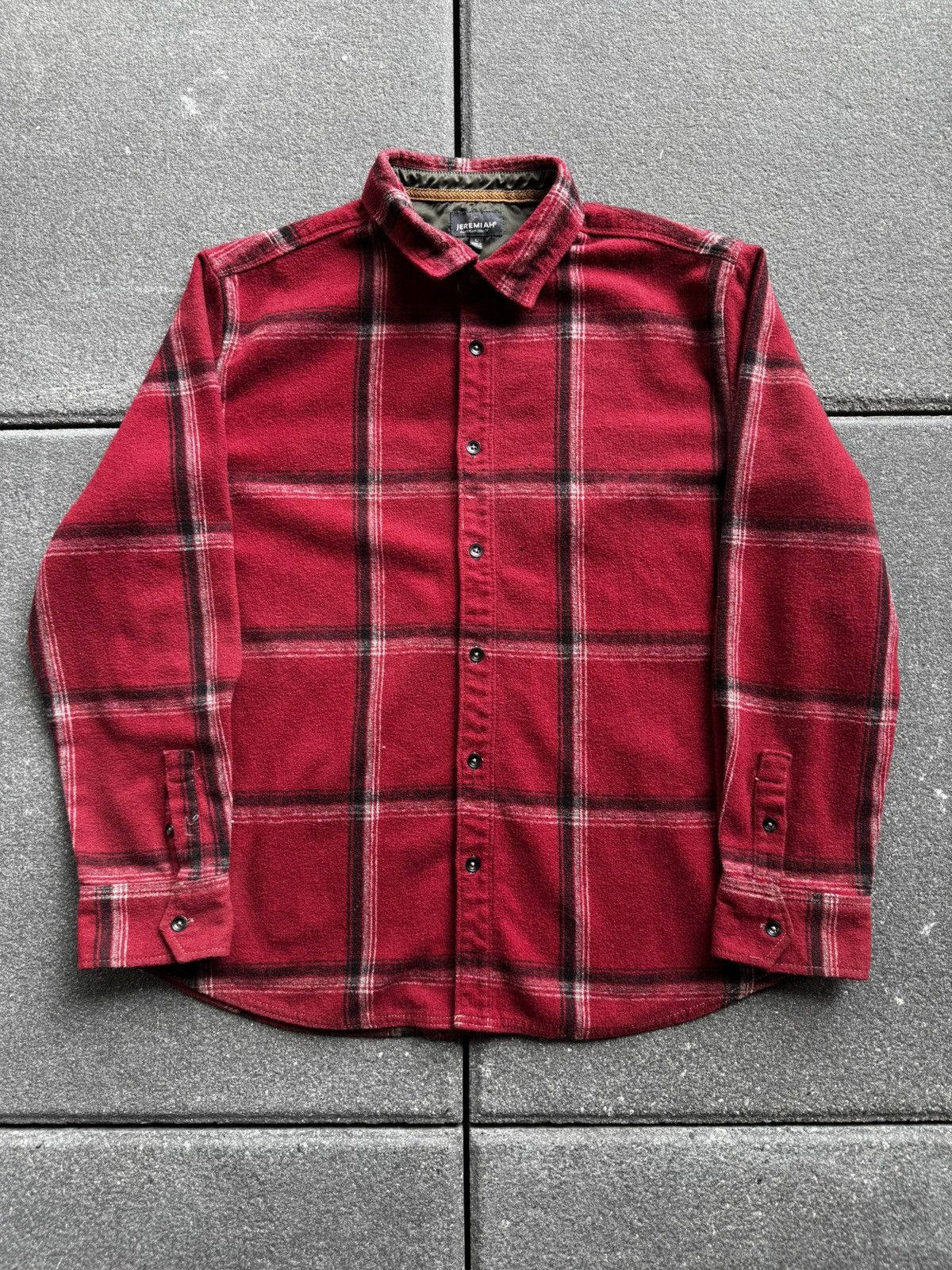 Carhartt CRAZY Y2K CRIMSON WOOL FLANNEL HEAVYWEIGHT SHIRT Size US XL / EU 56 / 4 - 2 Thumbnail