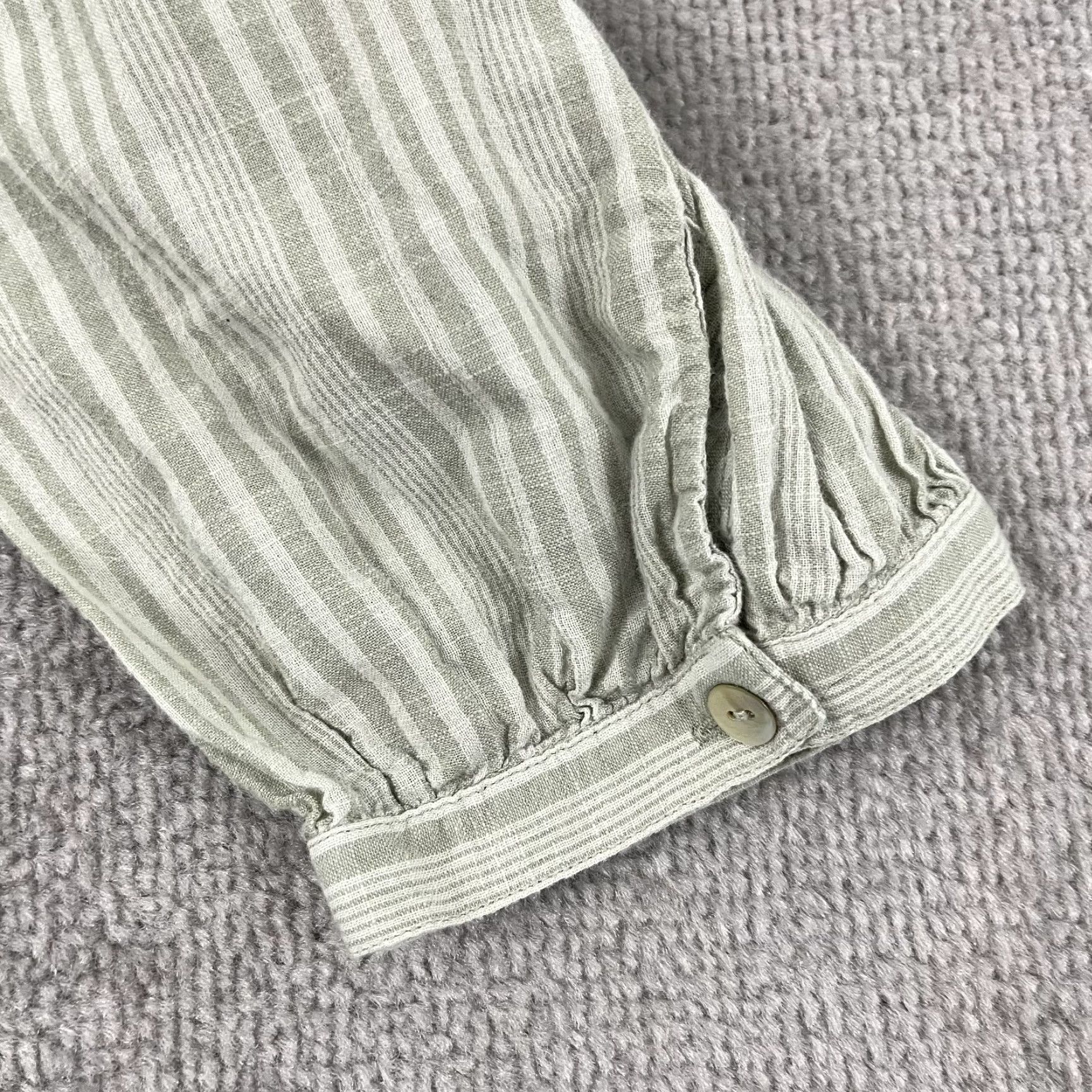 Vintage VINTAGE Wrap London Blouse Top Womens UK 14 US 10 Striped Cotton Casual Summer Spring 2020s Size L / US 10 / IT 46 - 7 Thumbnail