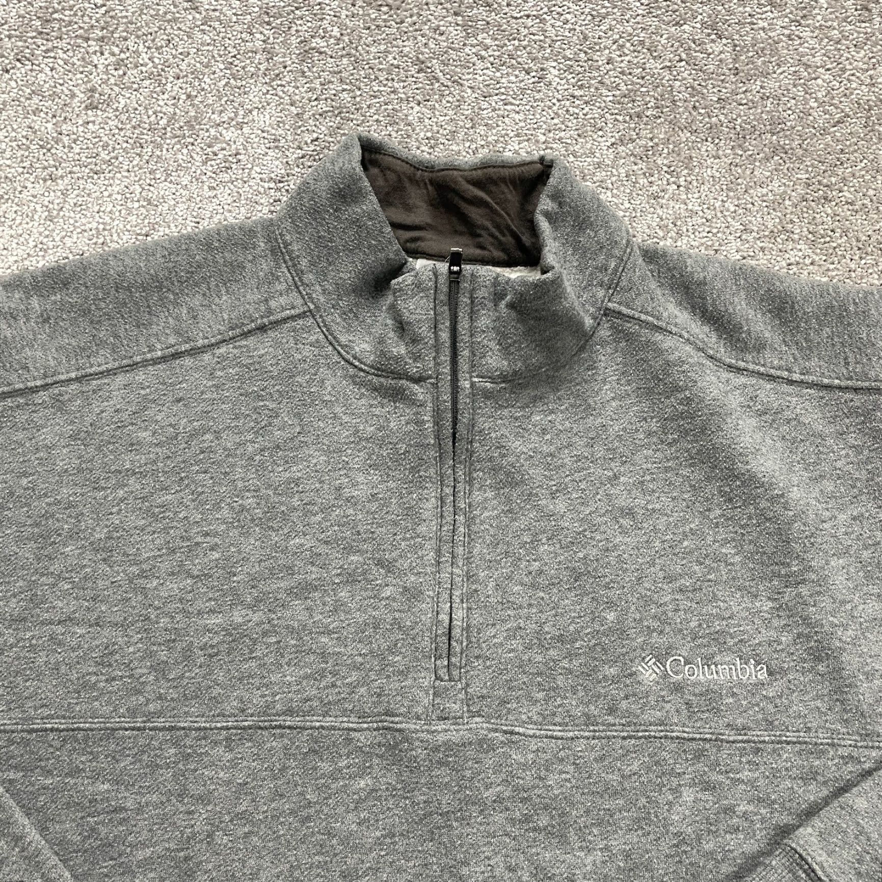 Vintage Columbia Sweatshirt Men 2XL Gray 1/4 Zip Mock Neck Fleece Pullover Outdoor Shirt Size US XXL / EU 58 / 5 - 3 Thumbnail
