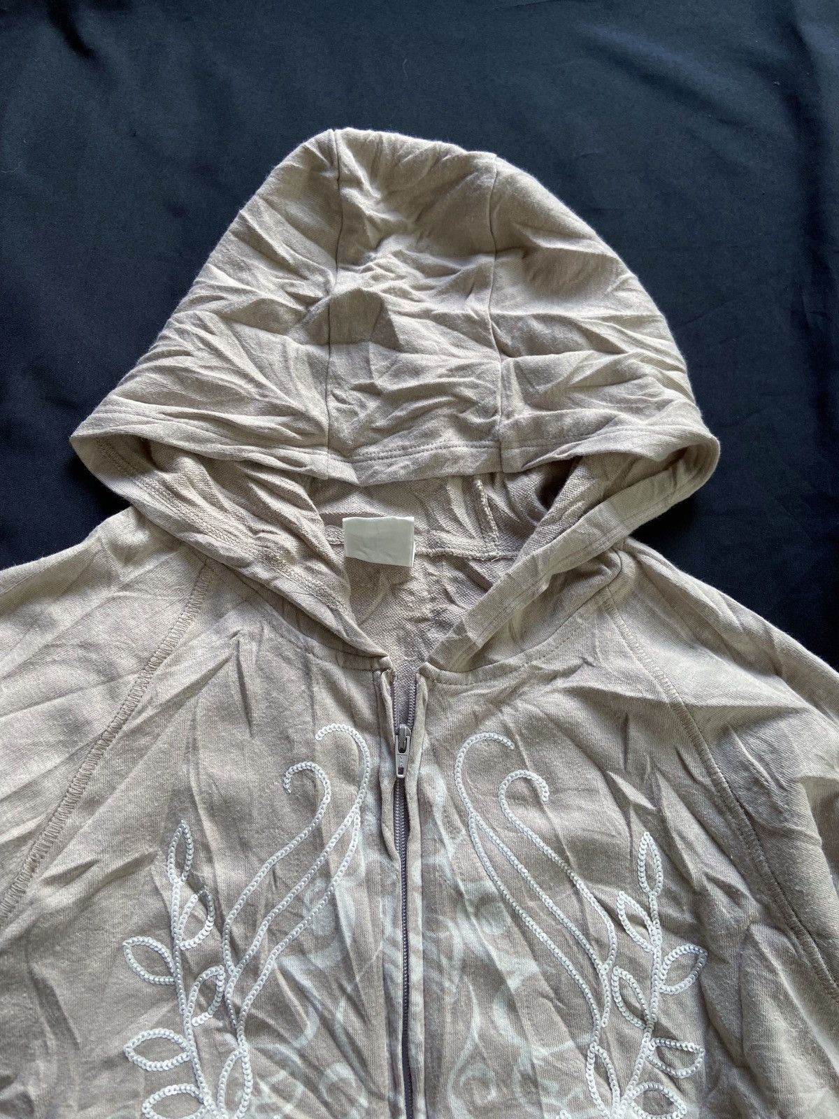 JAPANESE PUPULA HANDMADE DESIGN ZIP HOODIE
