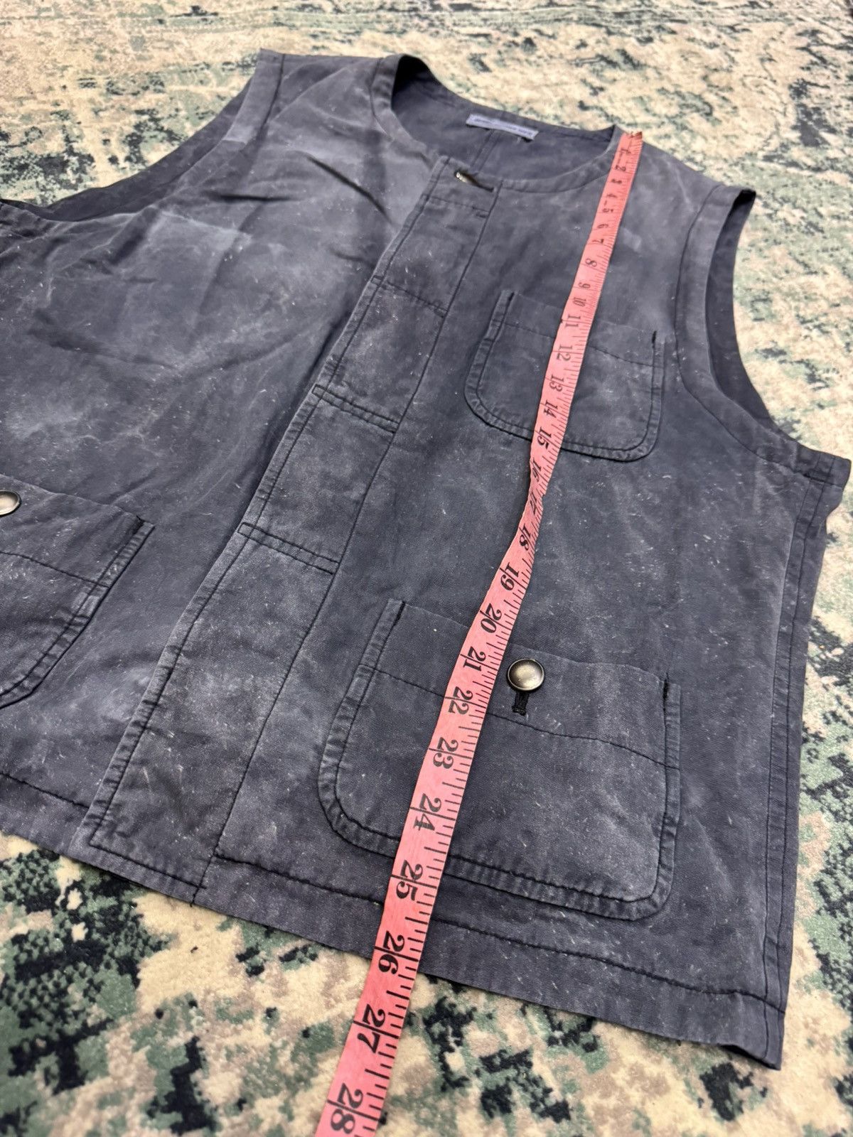 Issey Miyake 1980s ISSEY MIYAKE MEN DISTRESSED PATTERN VEST JACKET Size US M / EU 48-50 / 2 - 4 Thumbnail