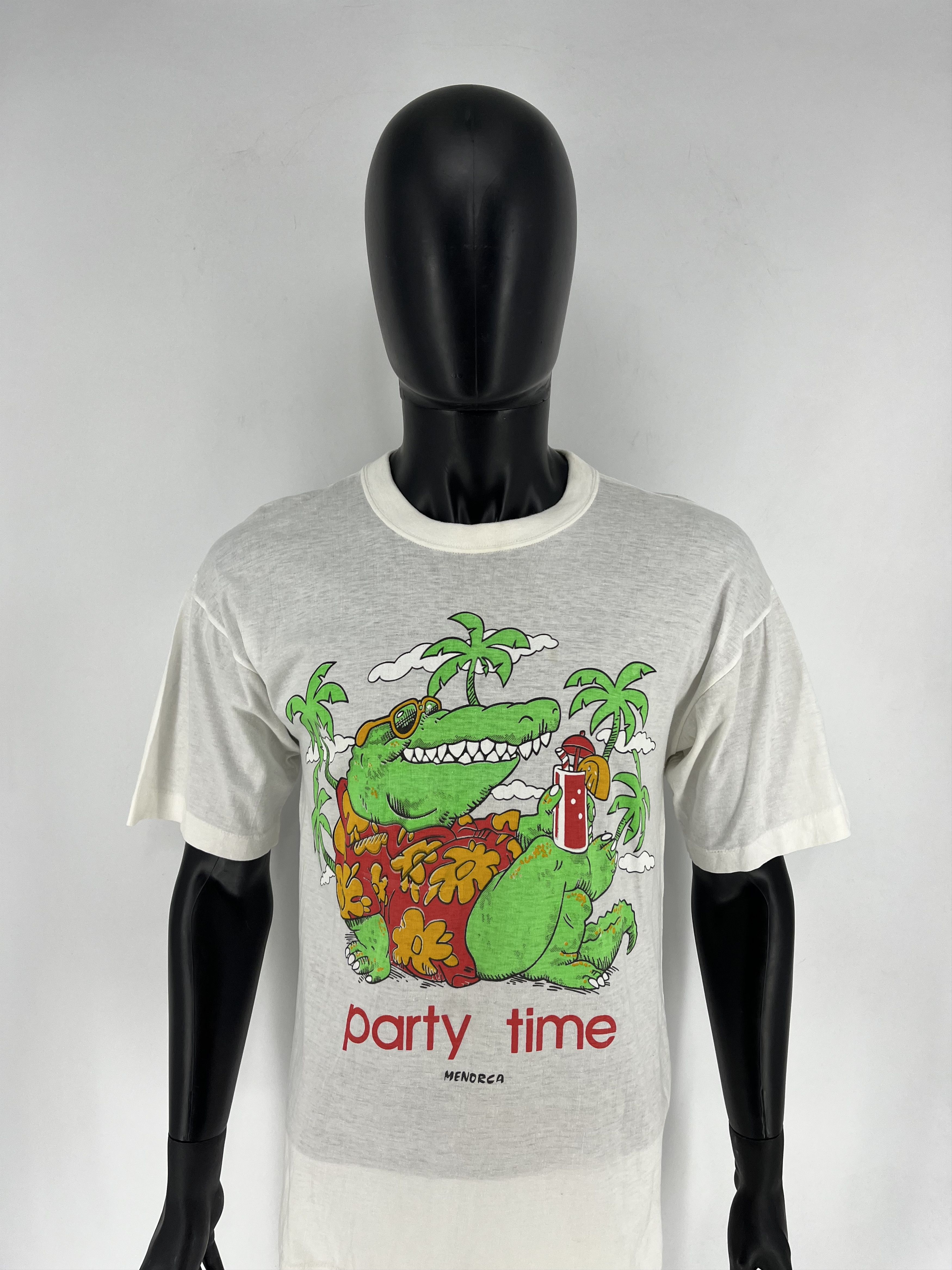 Vintage Vintage 1986 Party Time Crocodile Shirt Single Stitch Size US M / EU 48-50 / 2 - 6 Thumbnail