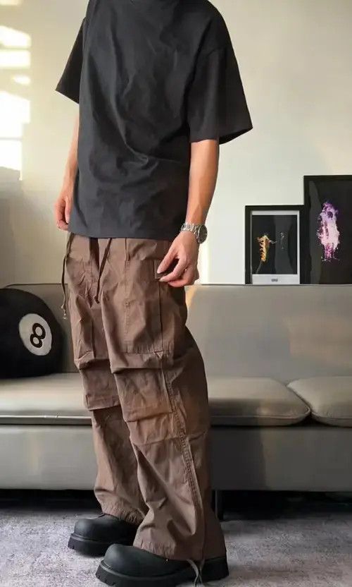 Designer × Japanese Brand × Vintage faded military baggy cargo pants Size US 32 / EU 48 - 2 Thumbnail