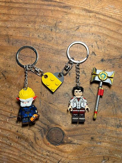 Cartoon Network × Handmade irritated studio arcane Heimerding Jayce minifigure keychain Size ONE SIZE - 3 Thumbnail
