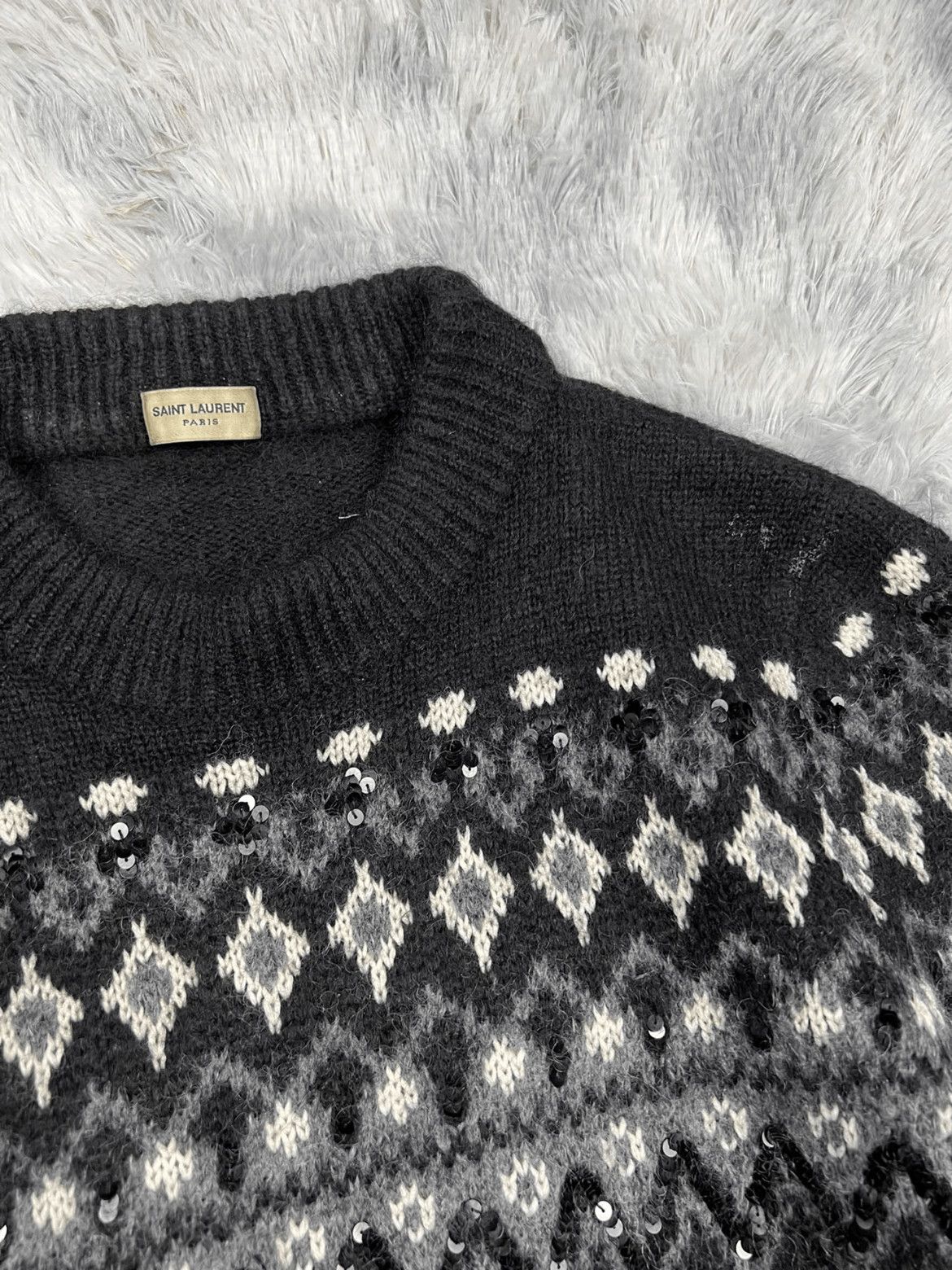 Saint Laurent Paris Saint Laurent Paris Saint Laurent Paris 16AW Scale Knitwea Size US M / EU 48-50 / 2 - 2 Thumbnail
