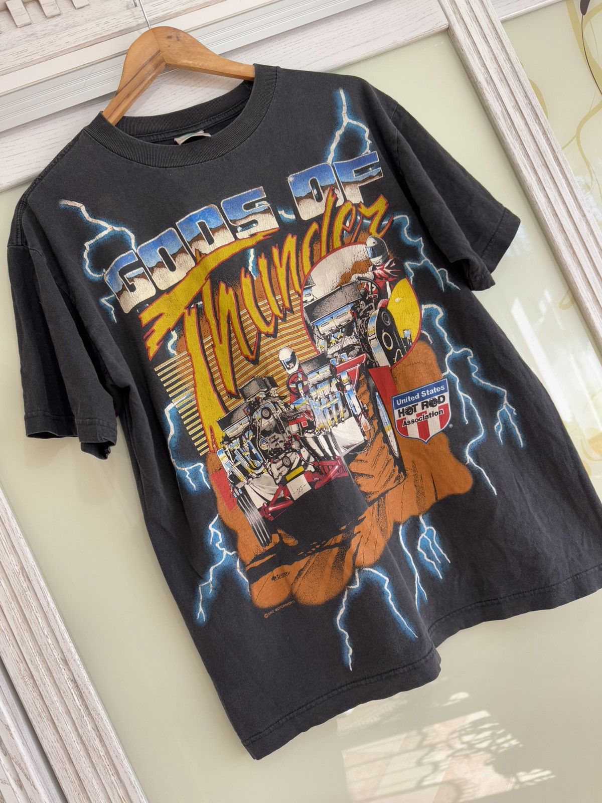 Vintage Very Rare 90’s Gods Of Thunder Hot Rod T-shirt Vintage Tee Size US L / EU 52-54 / 3 - 7 Thumbnail