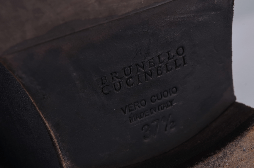 Brunello Cucinelli Women's Brunello Cucinelli Leather Boots Size 37.5/ UK4.5 Size US 7.5 / IT 37.5 - 7 Thumbnail