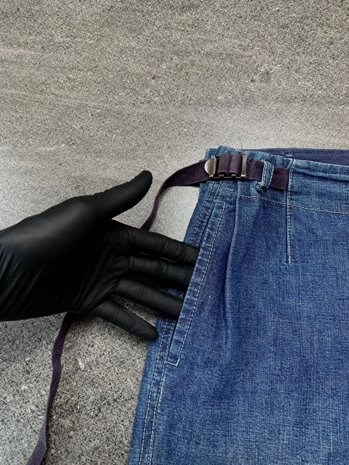Issey Miyake FREE TAX! 2000s Plantation Cropped Light Denim Pants - 28” Size US 28 / EU 44 - 6 Thumbnail