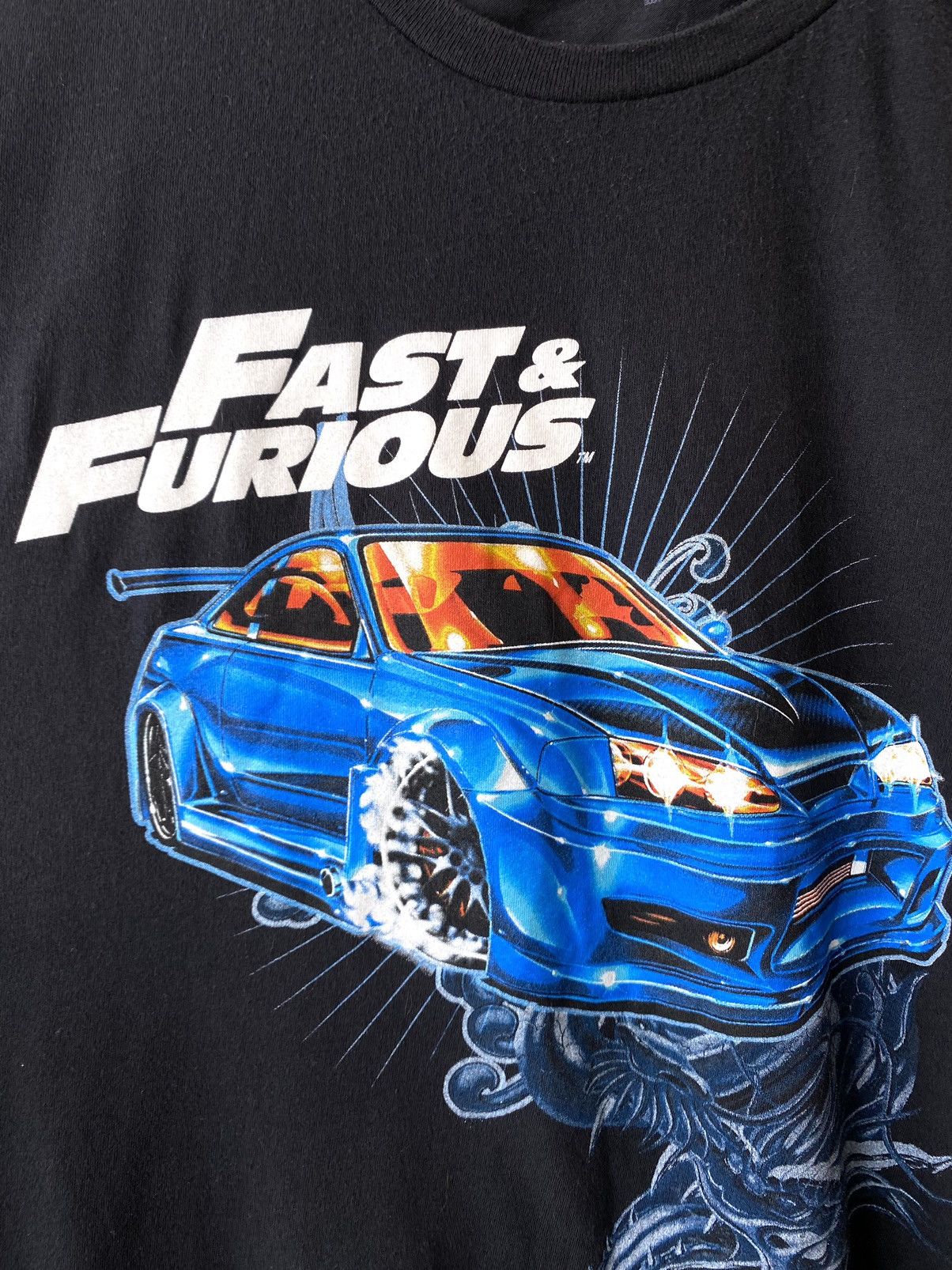 Vintage Vntg Fast And Furious Movie T Shirt Nissan GTR Japan Dragon Size US XXL / EU 58 / 5 - 3 Thumbnail