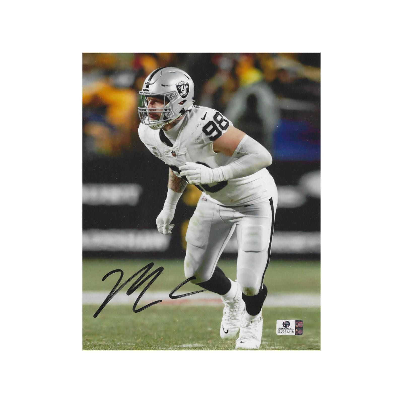 Other Maxx Crosby Las Vegas Raiders Signed 8x10 Photo coa W/Frame Size ONE SIZE - 3 Thumbnail