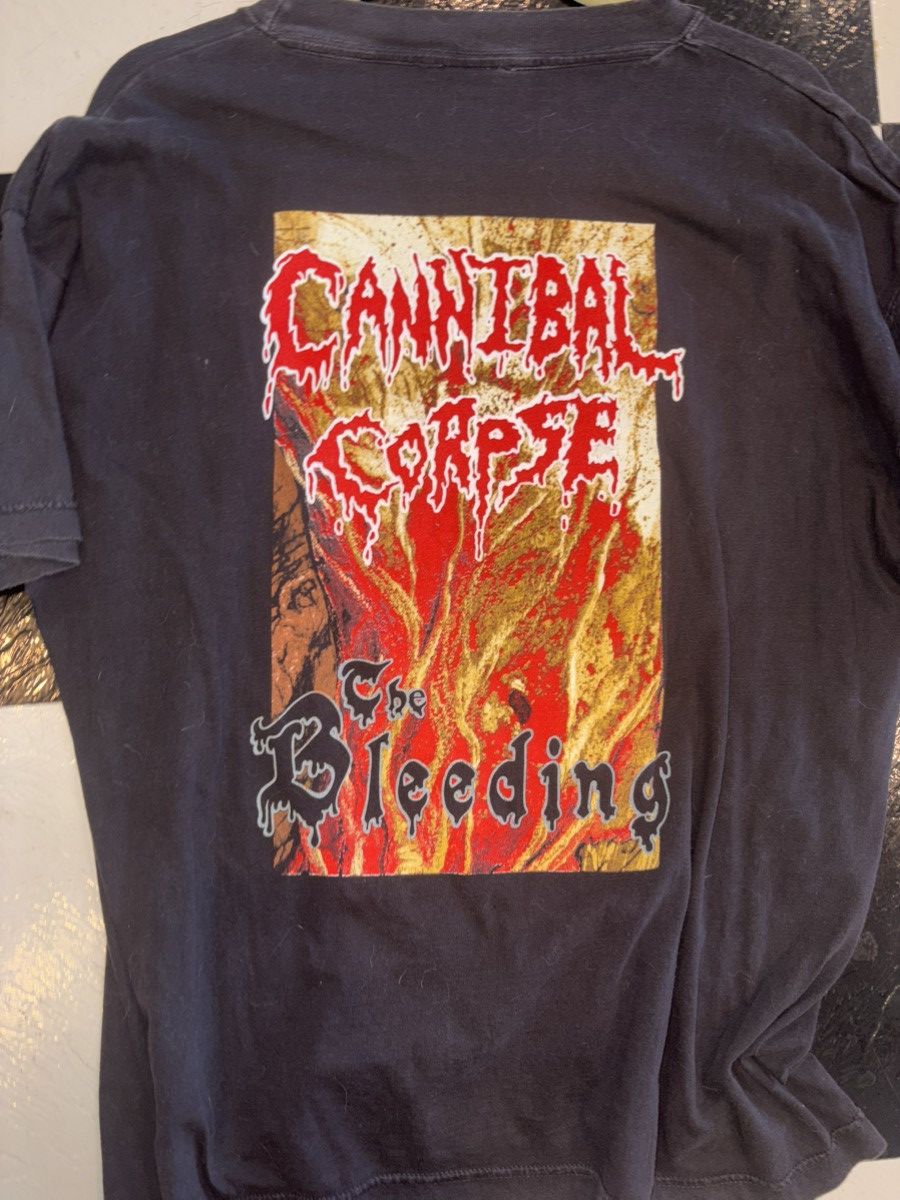 Band Tees VINTAGE 1994 CANNIBAL CORPSE THE BLEEDING SHIRT Size US XL / EU 56 / 4 - 2 Thumbnail