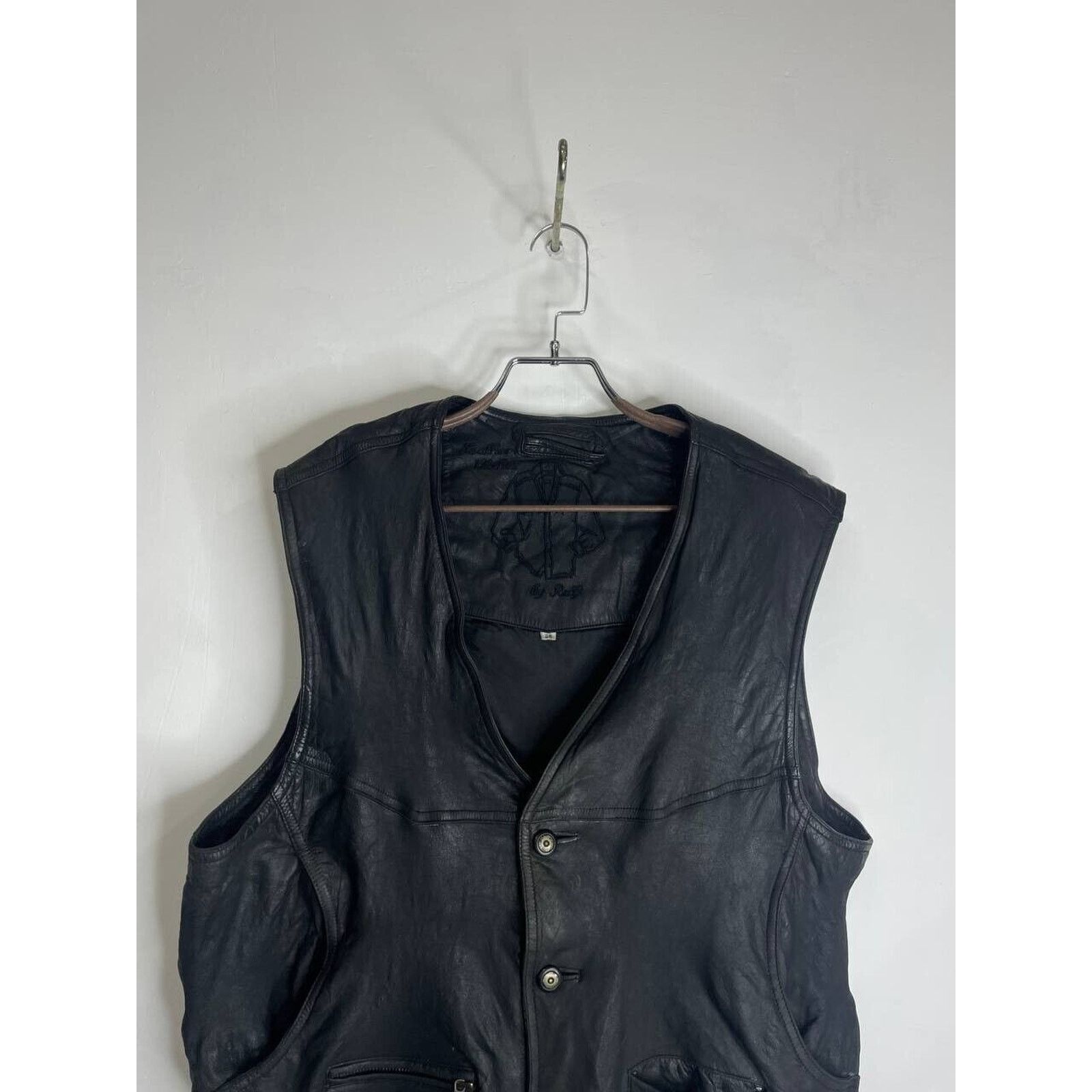 Vintage Vintage Black Leather Utility Vest Multiple Pockets Size L Size US L / EU 52-54 / 3 - 4 Thumbnail