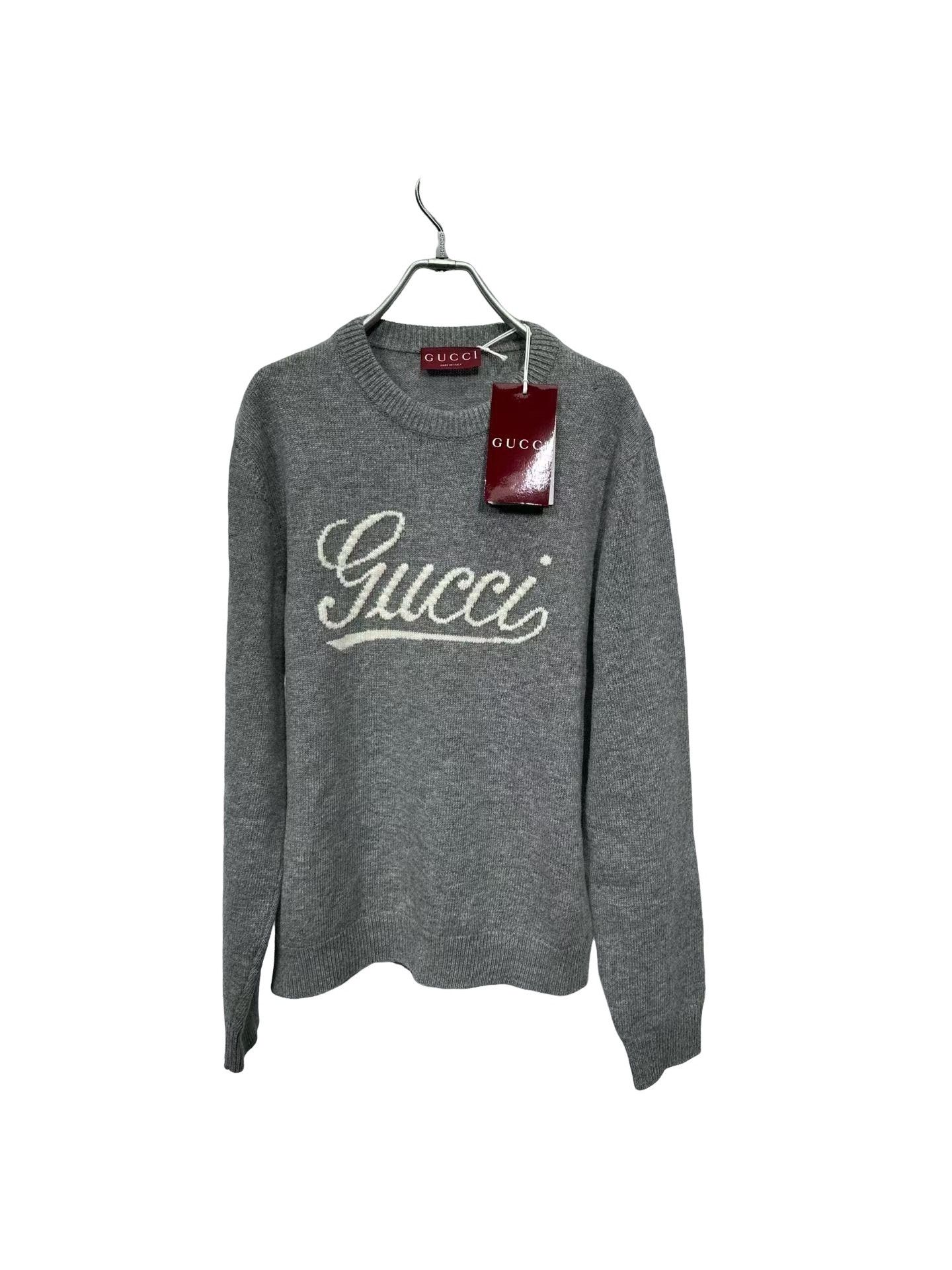 Gucci Gucci Script Embroidered Wool Sweater US S Size US S / EU 44-46 / 1 - 1 Thumbnail
