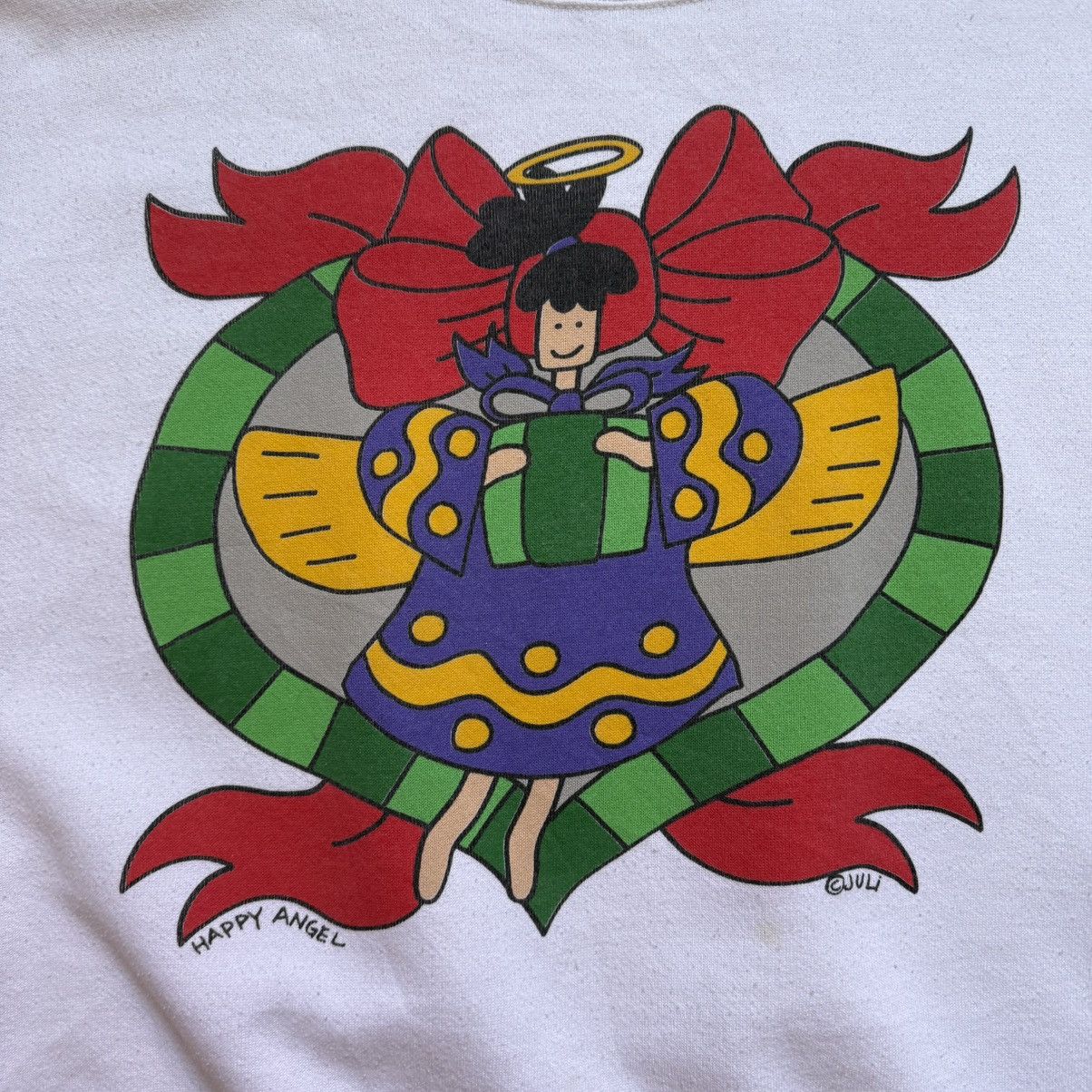 Julius × Vintage Vintage 90s Juli Happy Angel Sweatshirt Size US XL / EU 56 / 4 - 4 Thumbnail