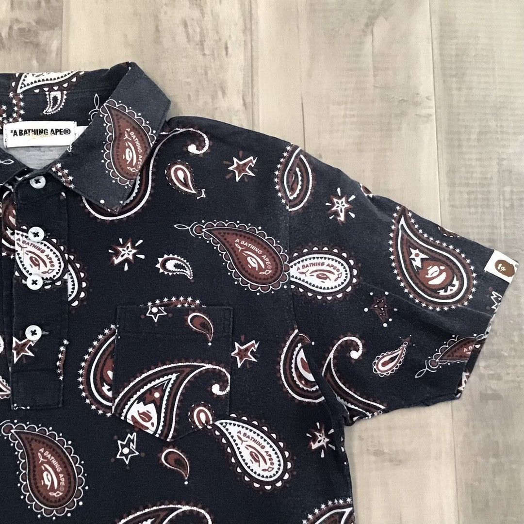 Bape × Nigo BAPE APE FACE paisley pattern polo shirt a bathing ape NIGO Size US S / EU 44-46 / 1 - 6 Thumbnail