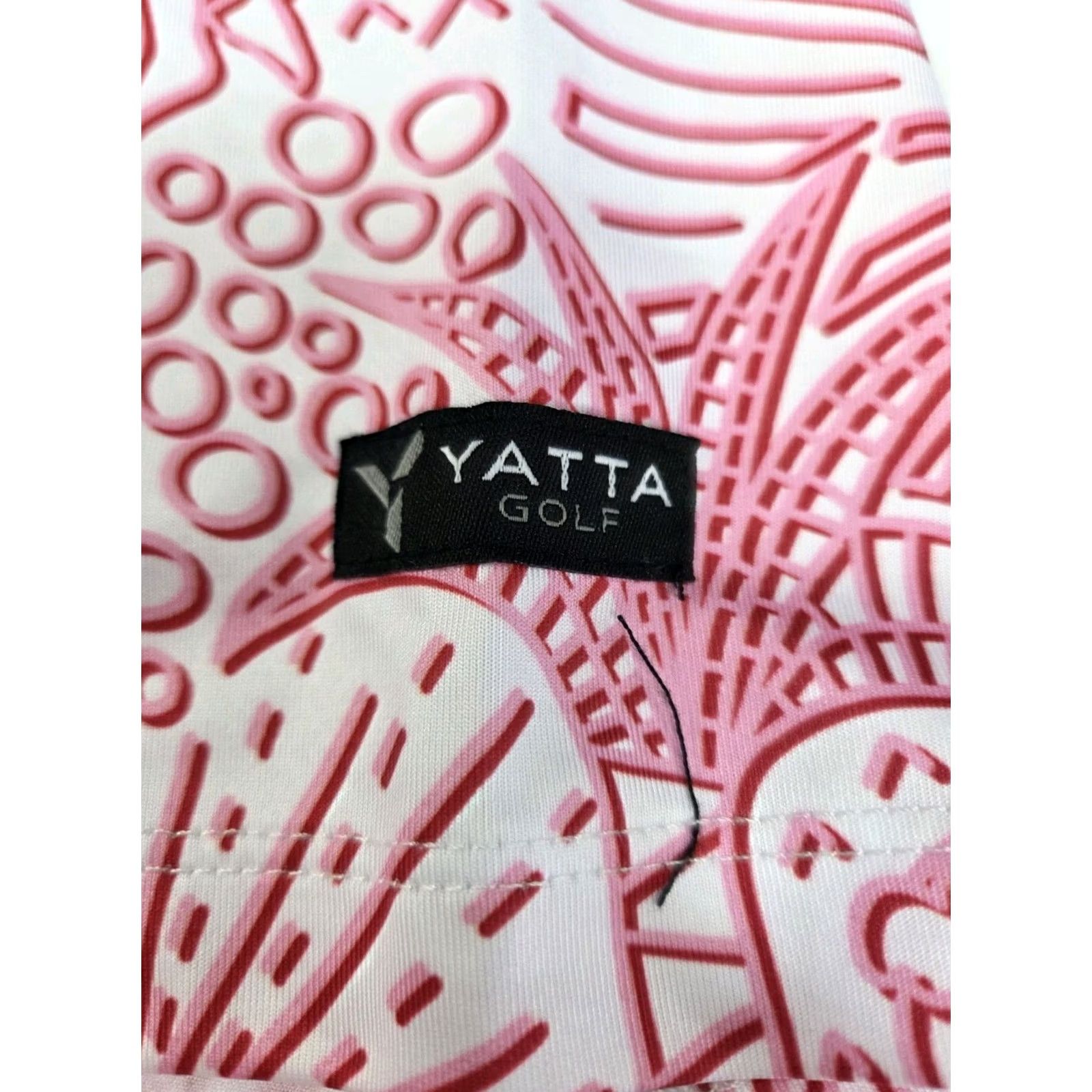Vintage NWT Yatta Mens Premium Golf Polo Short Sleeve Pink/White XXL Hawaiian Floral Logo 7504 Men Regular Lightweight Breathable Stretch Polo Shirt Size US XXL / EU 58 / 5 - 7 Thumbnail