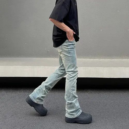 Japanese Brand Skinny Jeans Plain Vintage Flared Trousers Y2k Pockets y2k Size US 30 / EU 46 - 2 Thumbnail