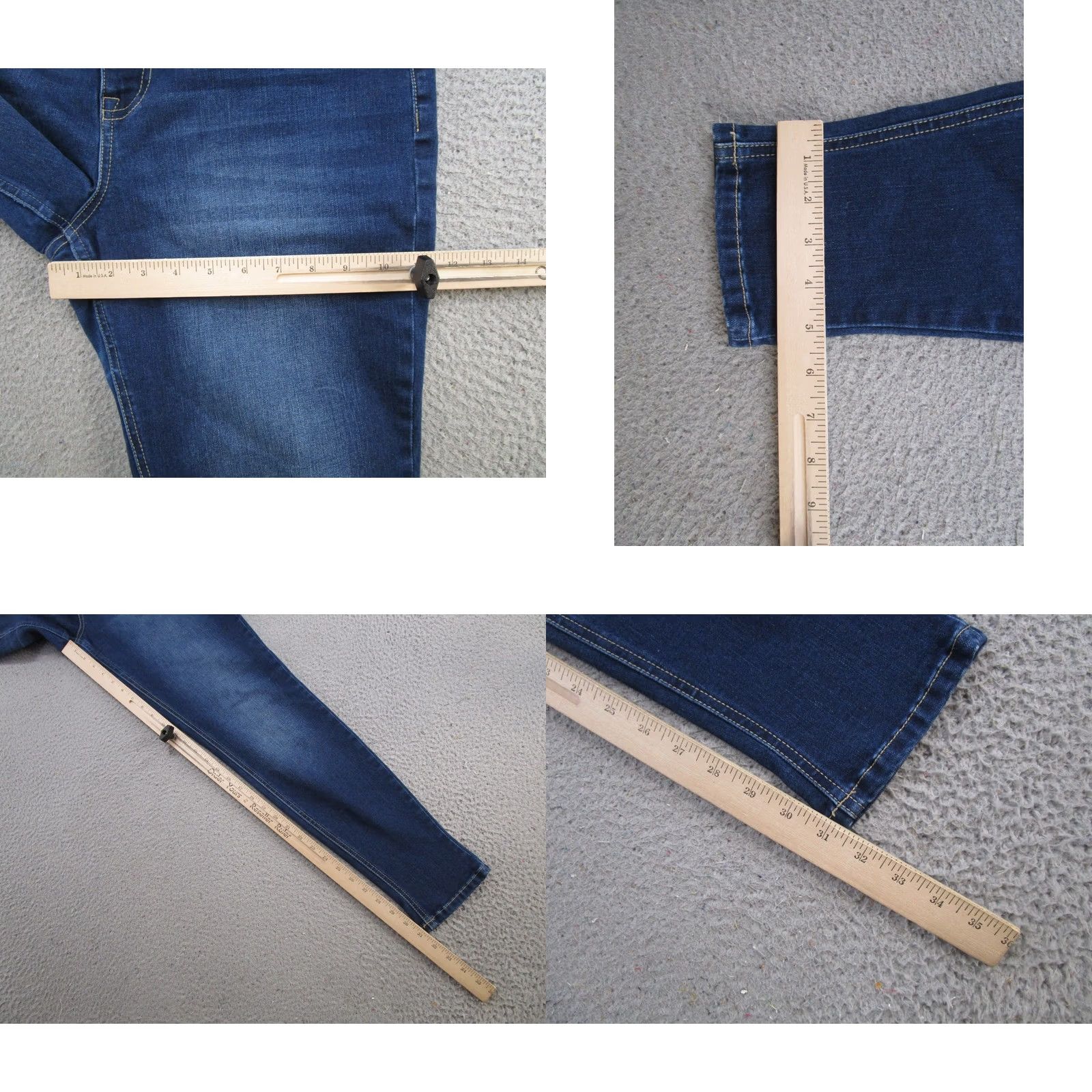 Vintage Maurices Jeans Womens Size L Medium Wash Stretch Denim 5-Pocket Skinny Regular Blue Size 36" / US 14 / IT 50 - 8 Thumbnail