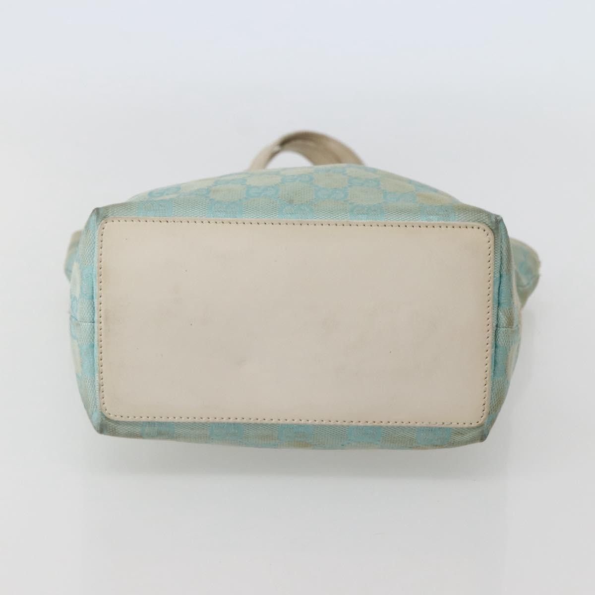 Gucci GUCCI GG Canvas Tote Bag Light Blue Gold 002 002 Size ONE SIZE - 9 Thumbnail