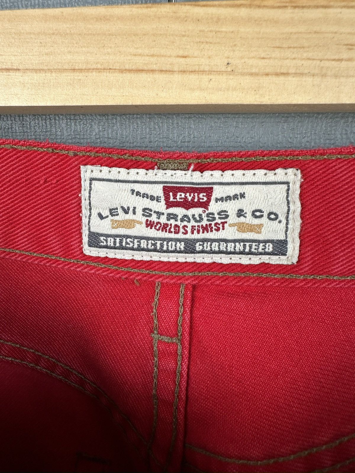 Levi's 90s LEVI’S 451 Baggy Jeans Red Denim made in USA 🇺🇸 Size US 27 - 9 Thumbnail