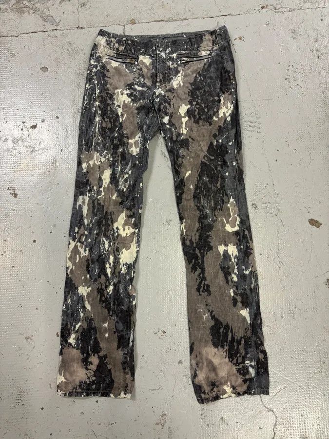 Diesel 2000s Diesel Grey Denim Tie-Dye Jeans Size 26" / US 2 / IT 38 - 4 Thumbnail