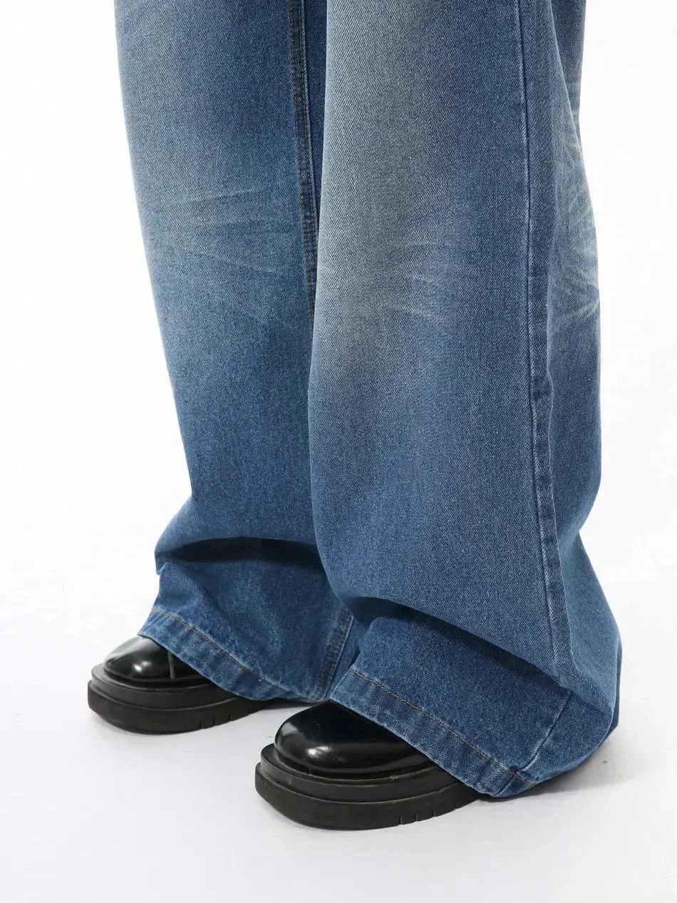 Japanese Brand Retro loose cat whisker high street jeans Size US 32 / EU 48 - 4 Thumbnail