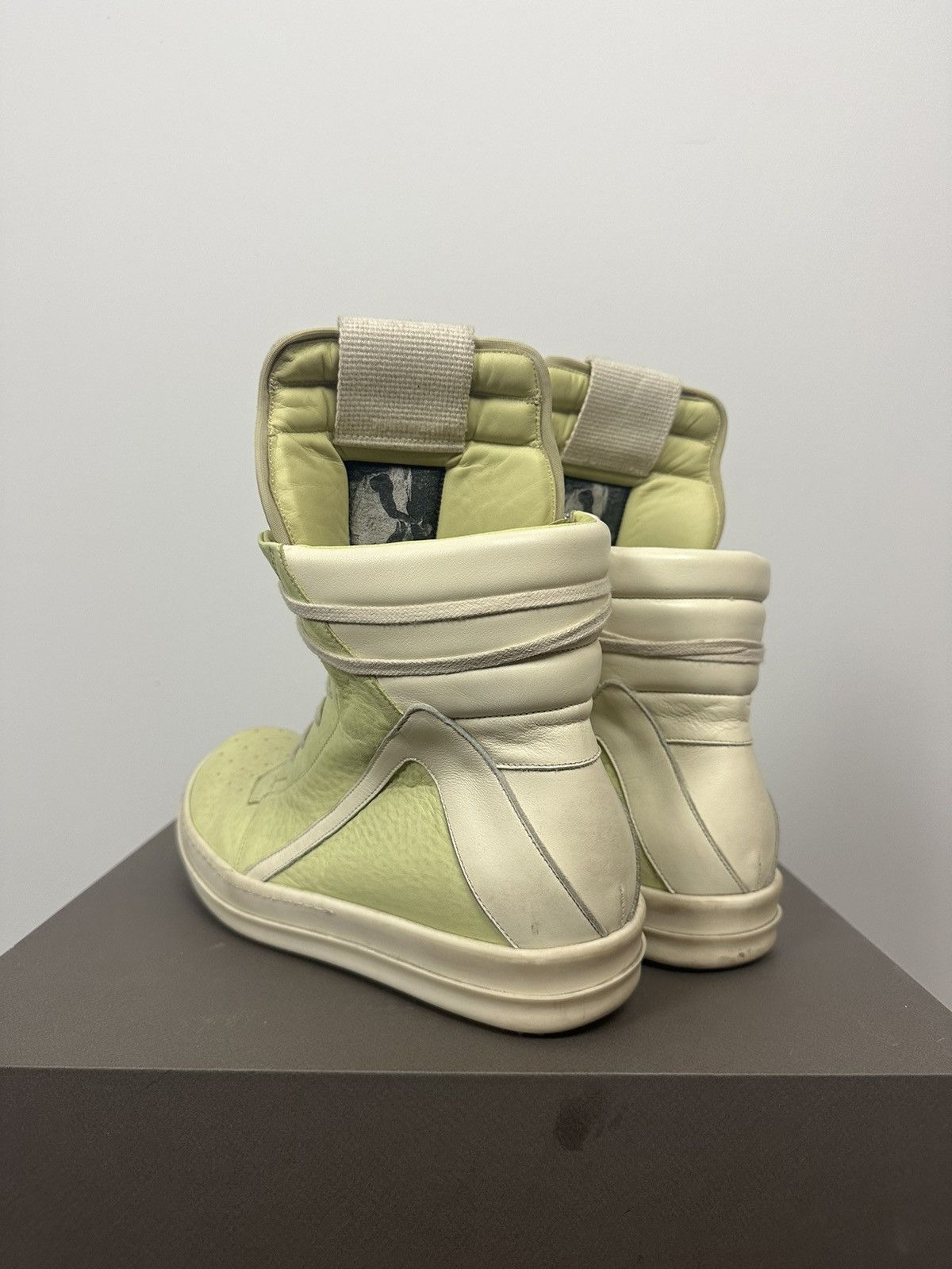 Rick Owens FW18 ‘SISYPHUS’ Lime Geobasket Sneakers Size US 10 / EU 43 - 7 Thumbnail