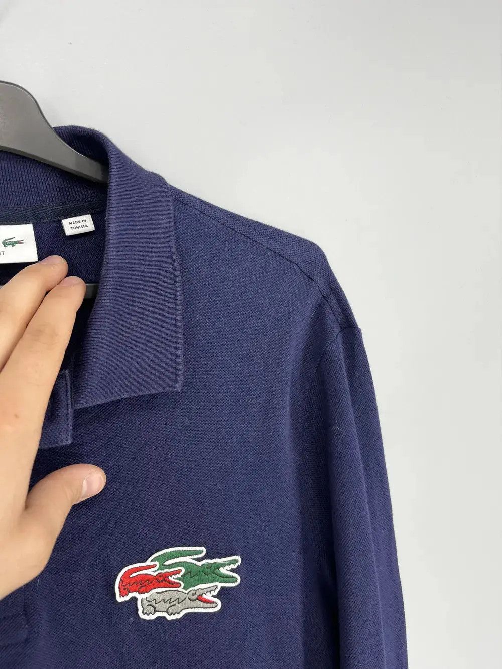 Lacoste Lacoste Men's Long Sleeve Holiday Croc Regular Fit Polo Size US L / EU 52-54 / 3 - 7 Thumbnail