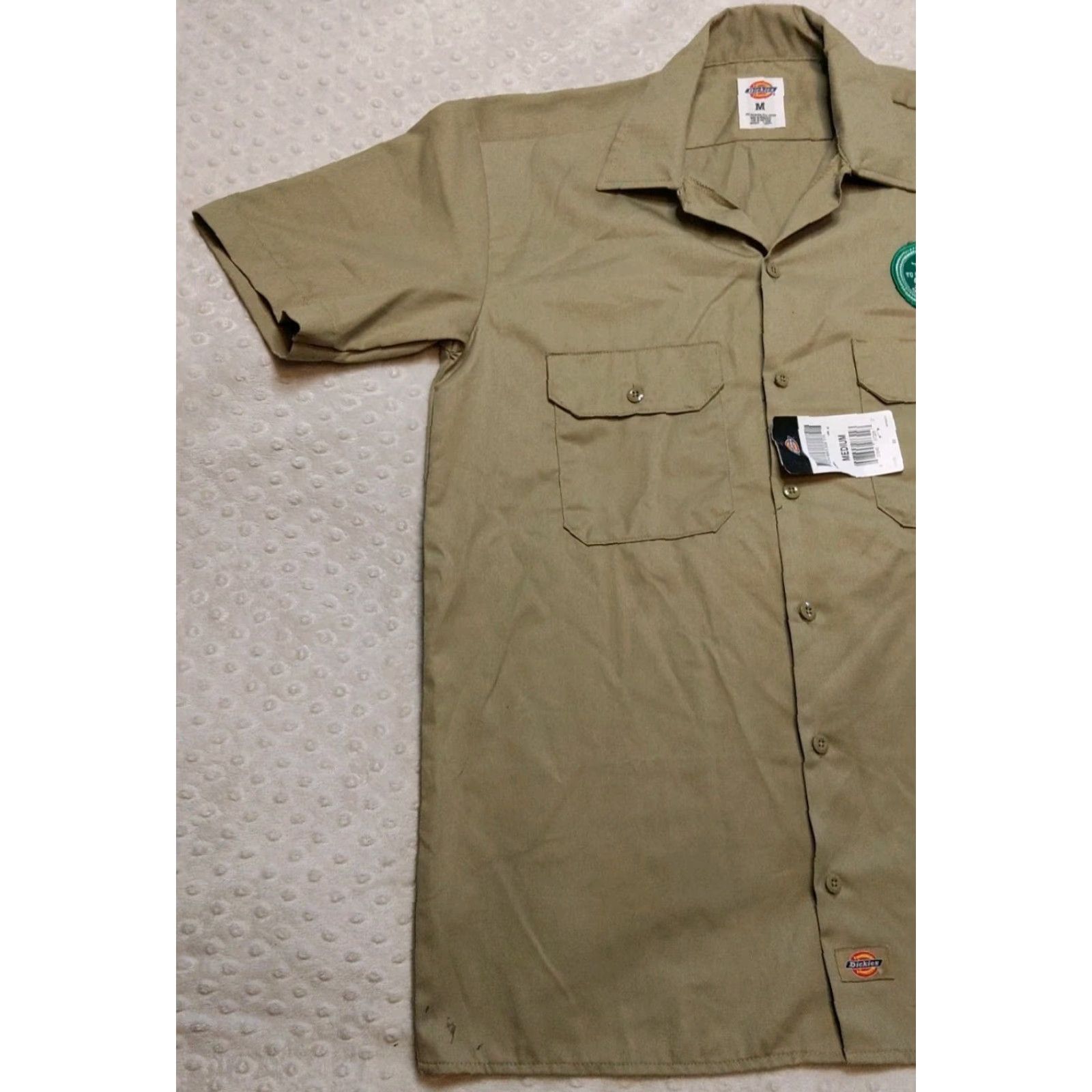 Dickies Dickies Shirt Mens Short Sleeve Button-Up 2XL Khaki Beige Jim Beam Honey NWT Vintage Size US XXL / EU 58 / 5 - 3 Thumbnail