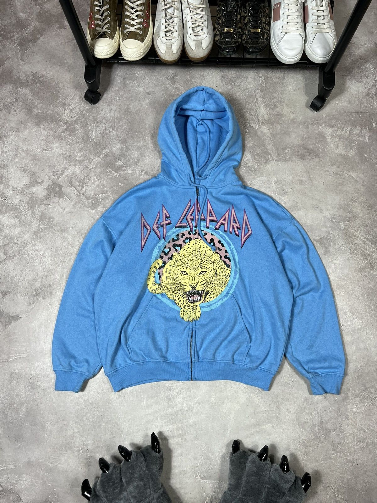 Band Tees Vintage Def Lepard Y2k Baggy Zip Hoodie Size US M / EU 48-50 / 2 - 1 Thumbnail