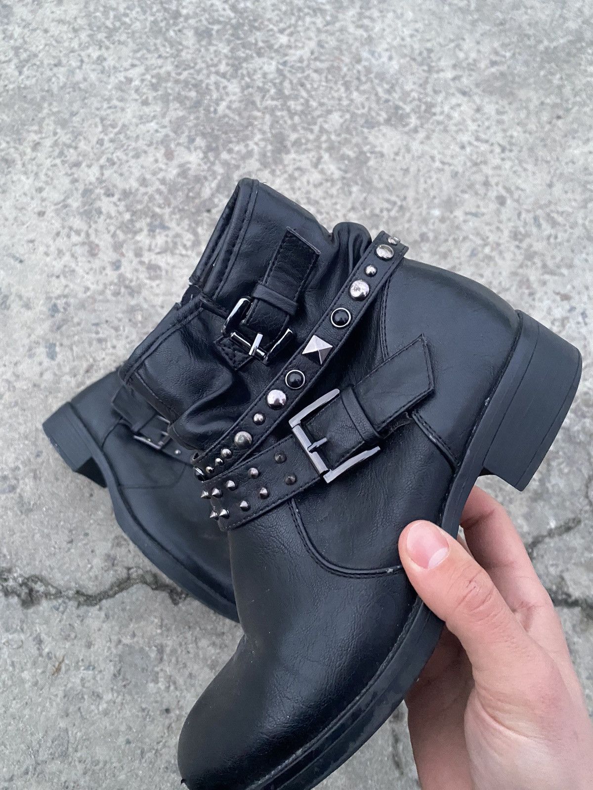 A.S.98 Vintage AS98 Buckle Biker Boots Rick Owens Style Airstep Y2K Size US 8 / IT 38 - 4 Thumbnail