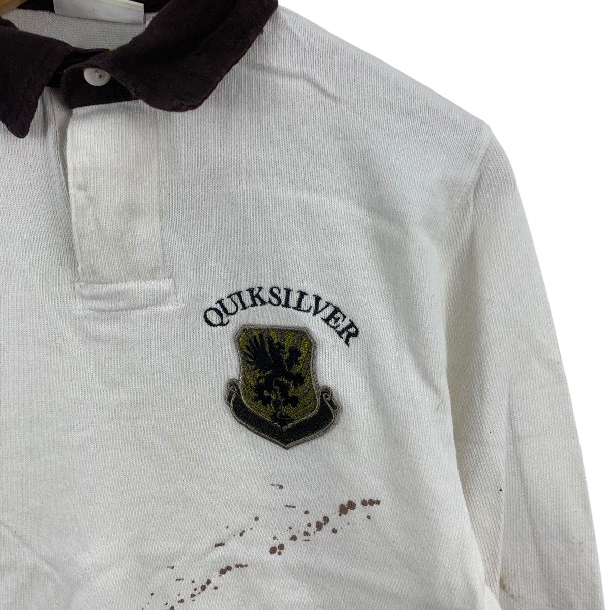 Quiksilver QUIKSILVER SURF Paint Splash Rugby Crest Polo Tee Shirt Top Size US M / EU 48-50 / 2 - 6 Thumbnail