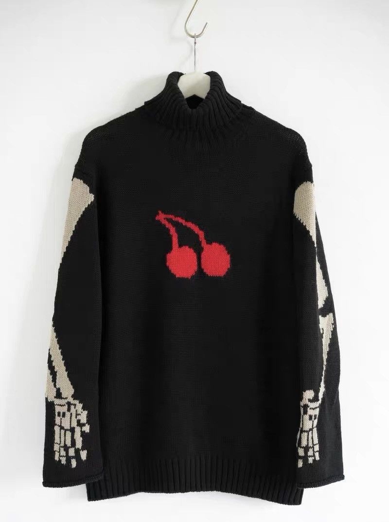 Yohji Yamamoto Yohji Yamamoto 22AW Cherry Skull Turtleneck Size US L / EU 52-54 / 3 - 1 Thumbnail