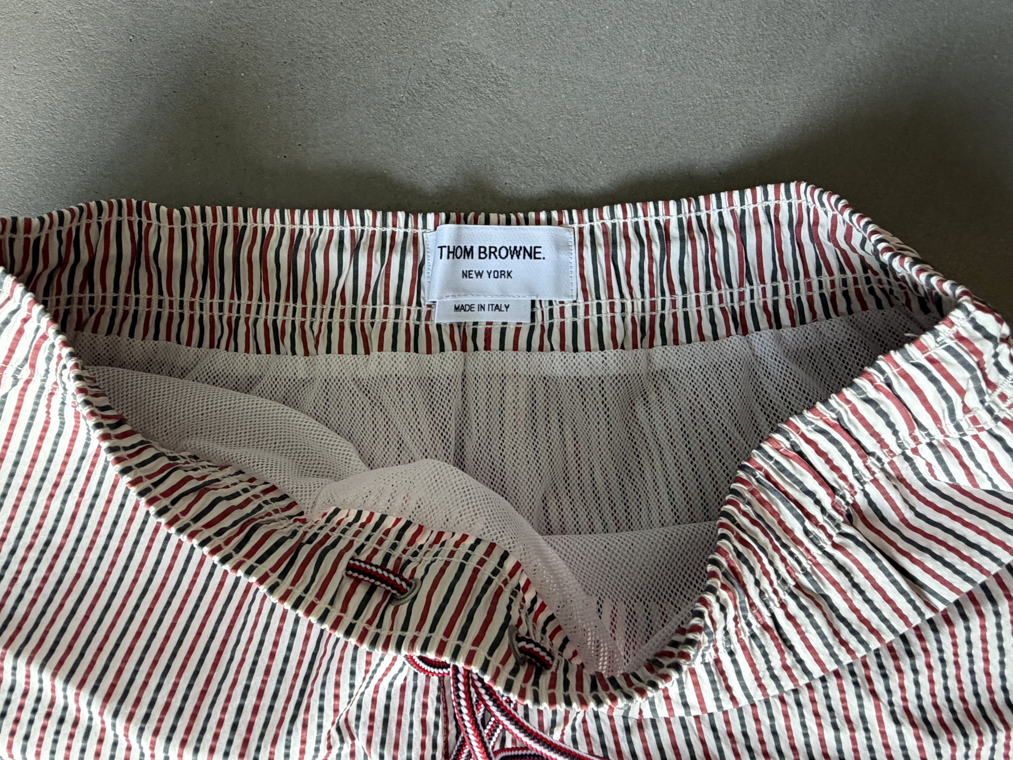 Thom Browne Thom Browne Striped Seersucker Swim Shorts, Size 1 Size US 30 / EU 46 - 5 Thumbnail