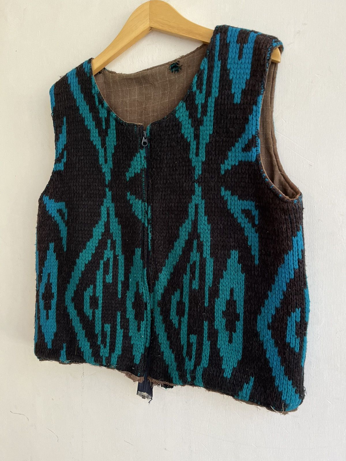 If Six Was Nine 80’s VINTAGE “GRANDMA” KNIT REVERSIBLE VEST Size US L / EU 52-54 / 3 - 3 Thumbnail